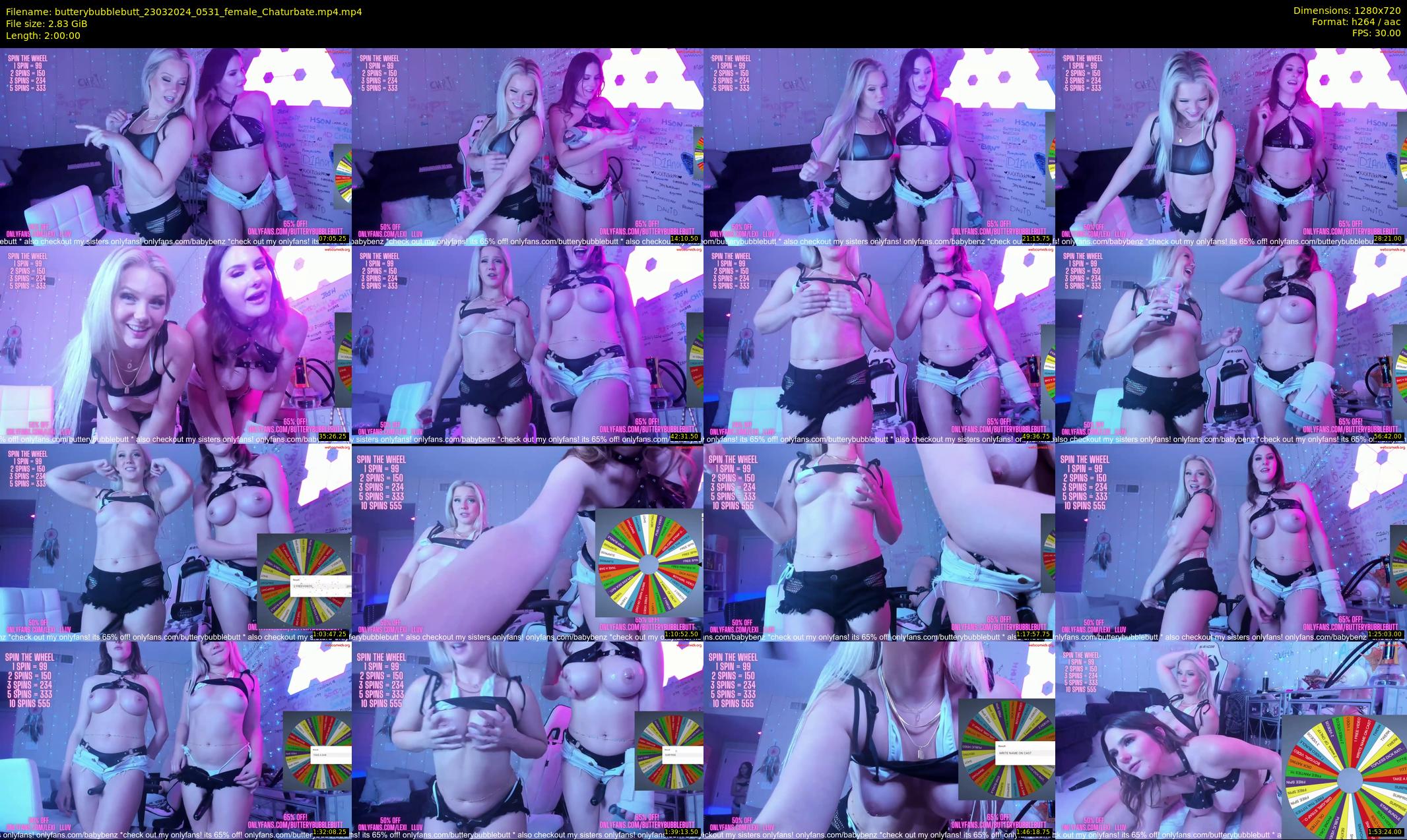 butterybubblebutt — 120 minute Chaturbate couple cam show recording, 720p, Mar 23, 2024