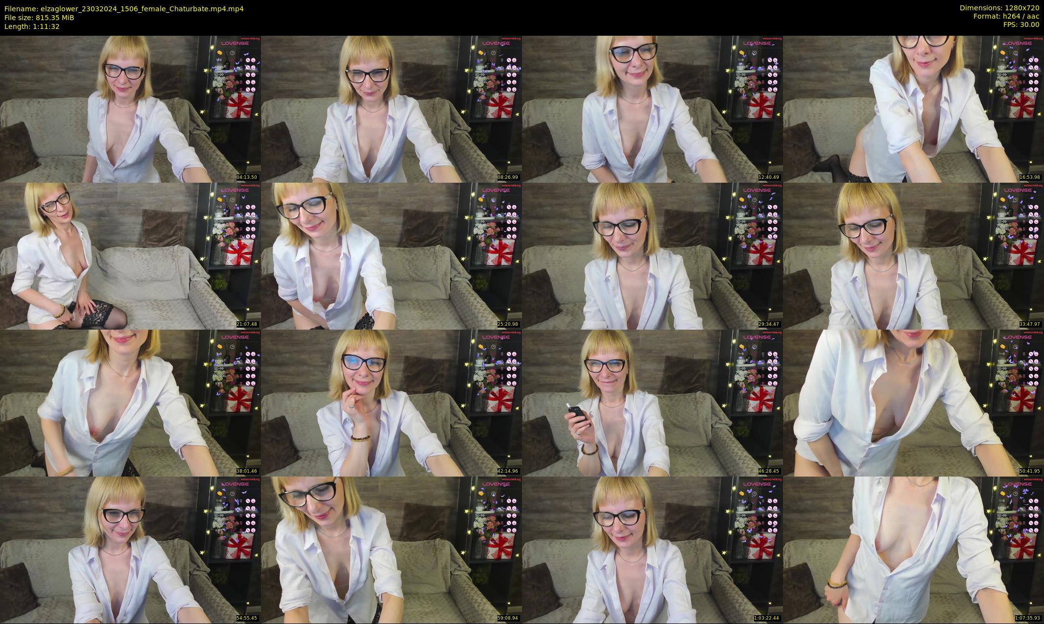 elzaglower — 72 minute Chaturbate female cam show recording, 720p, Mar 23, 2024