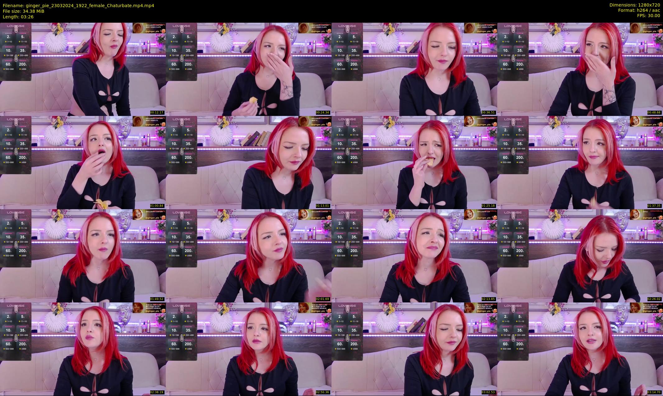ginger_pie — 4 minute Chaturbate female cam show recording, 720p, Mar 23, 2024
