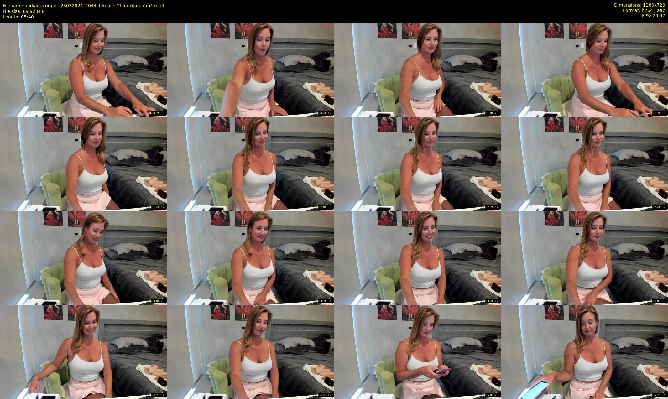 indianacooper — 6 minute Chaturbate female cam show recording, 720p, Mar 23, 2024