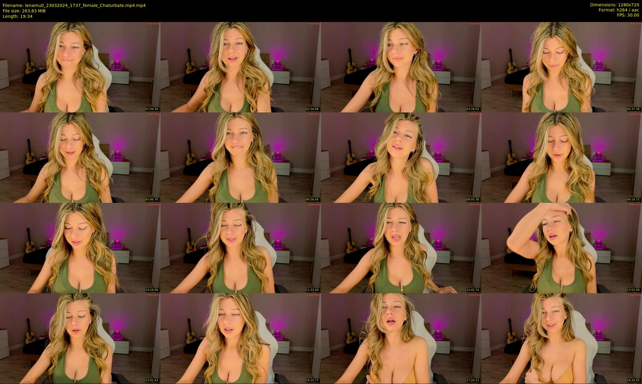 lenamuti — 20 minute Chaturbate female cam show recording, 720p, Mar 23, 2024