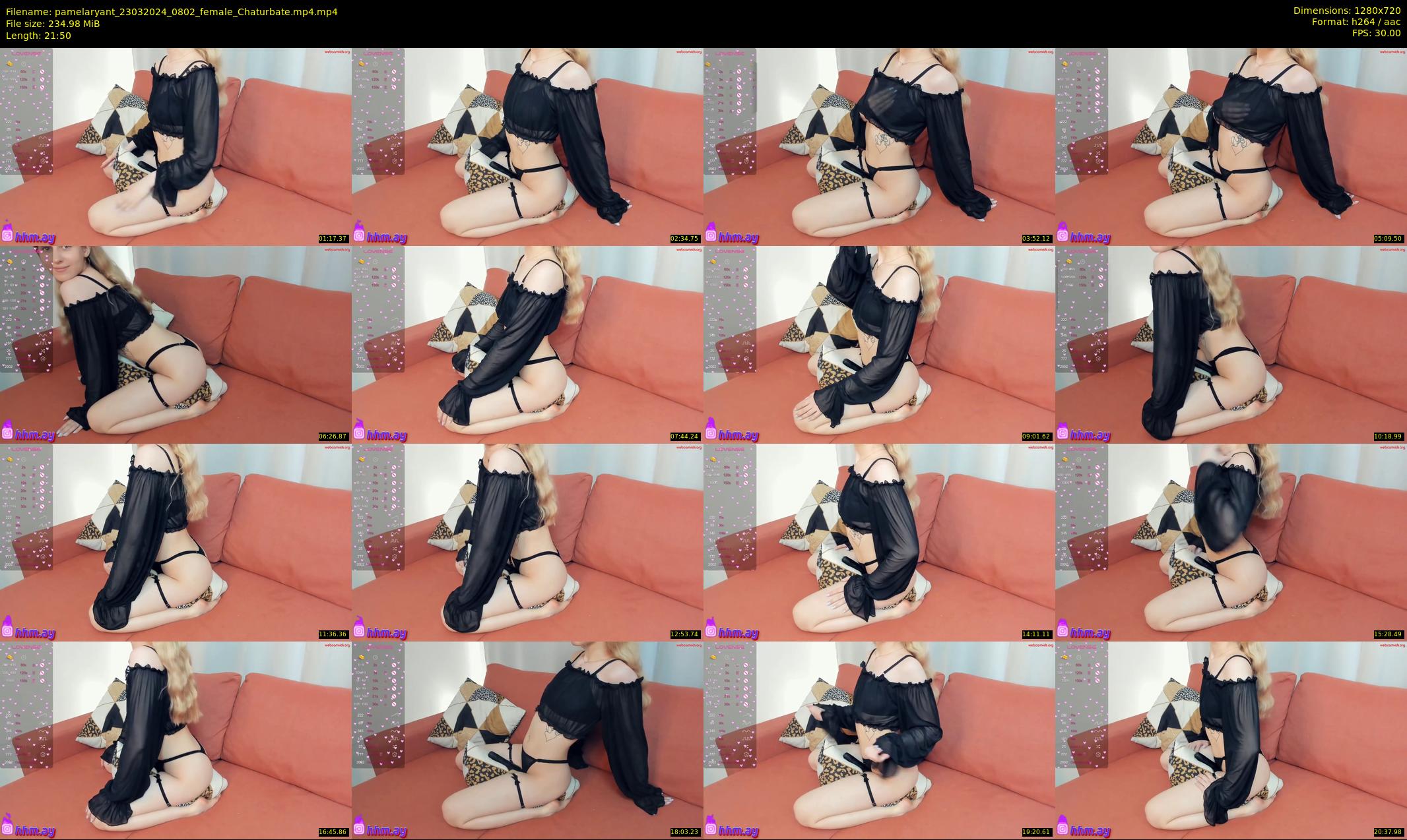 pamelaryant — 22 minute Chaturbate female cam show recording, 720p, Mar 23, 2024