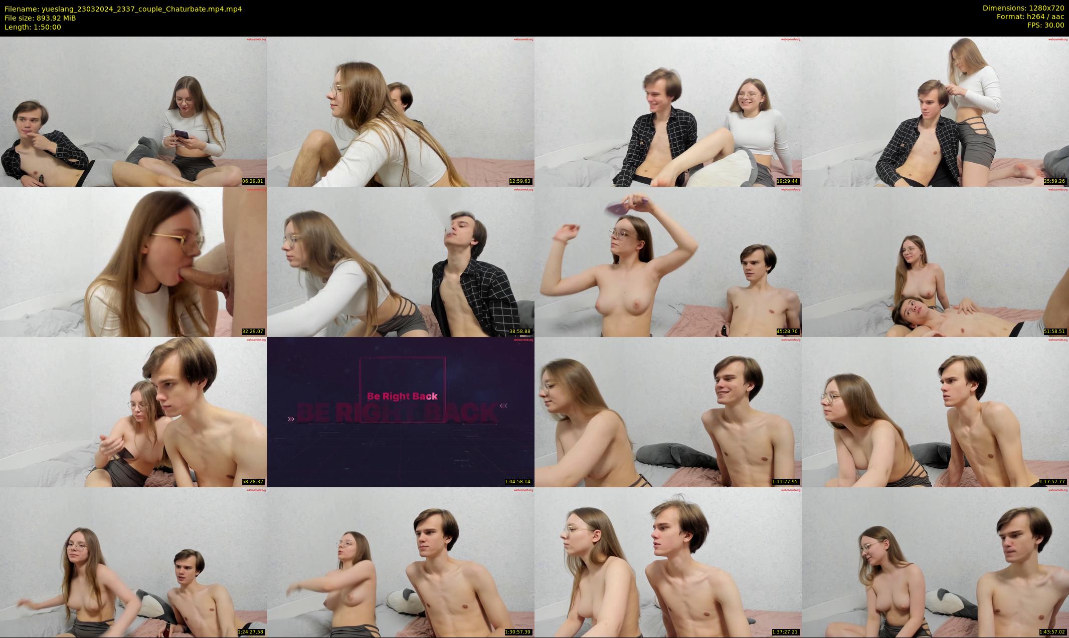 yueslang — 110 minute Chaturbate couple cam show recording, 720p, Mar 23, 2024