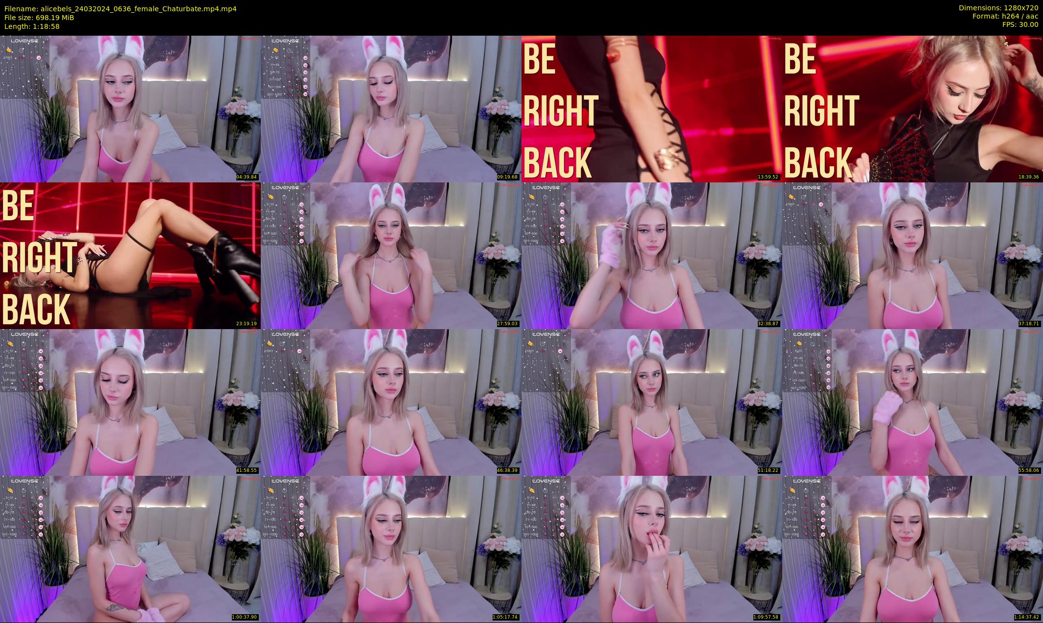 alicebels — 79 minute Chaturbate female cam show recording, 720p, Mar 24, 2024