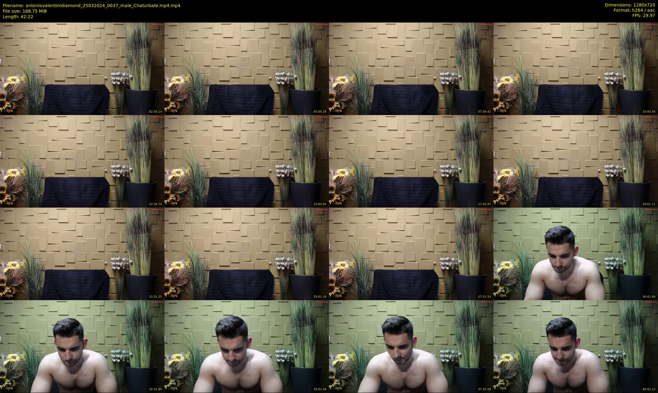 antoniovalentinidiamond — 43 minute Chaturbate male cam show recording, 720p, Mar 25, 2024