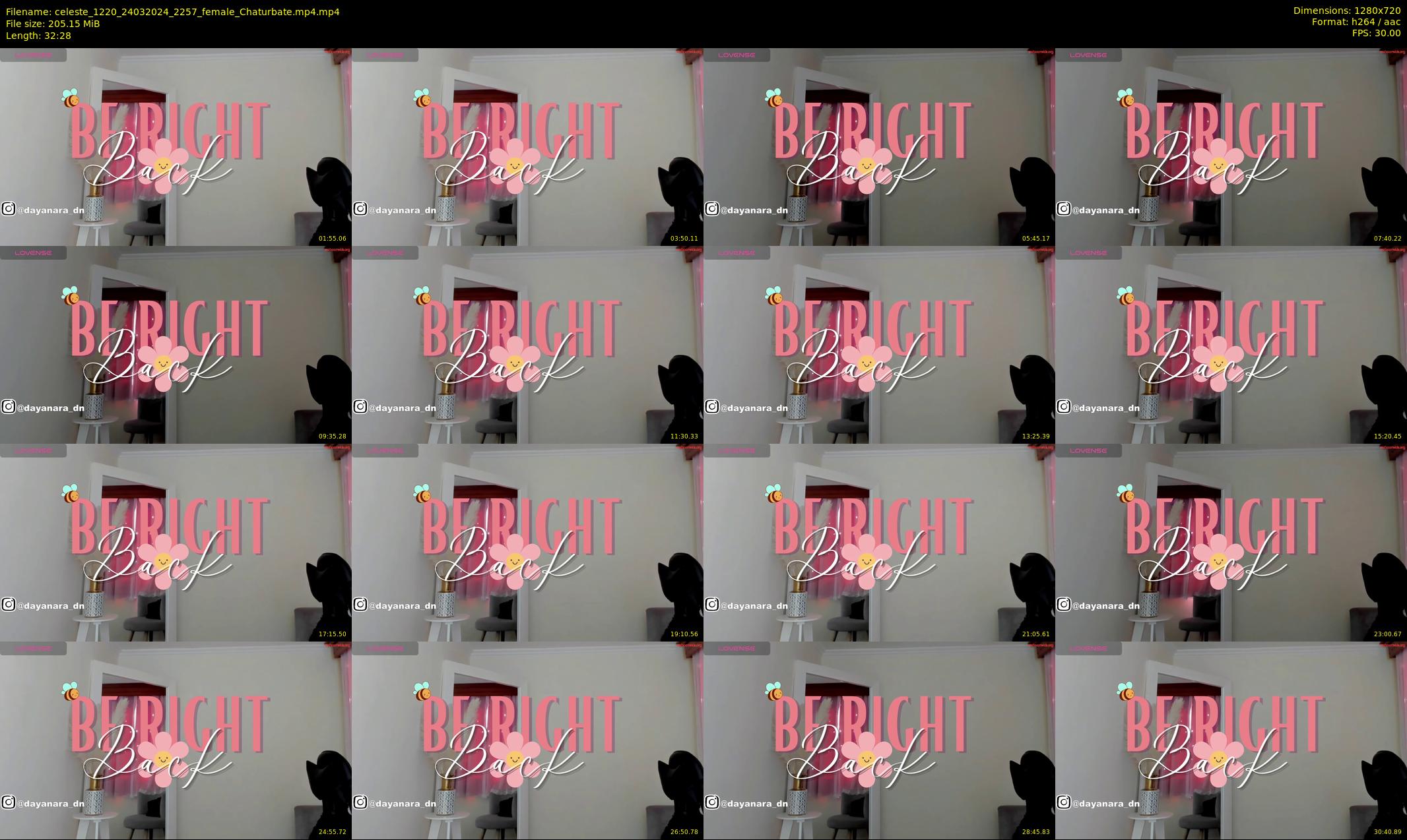 celeste_1220 — 33 minute Chaturbate female cam show recording, 720p, Mar 24, 2024