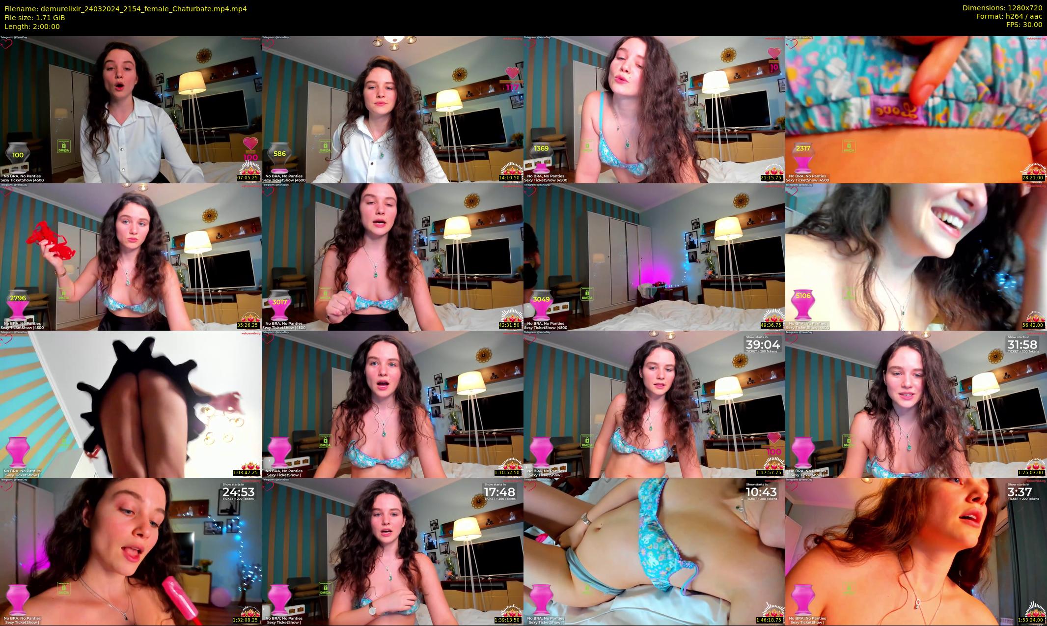 demurelixir — 120 minute Chaturbate female cam show recording, 720p, Mar 24, 2024