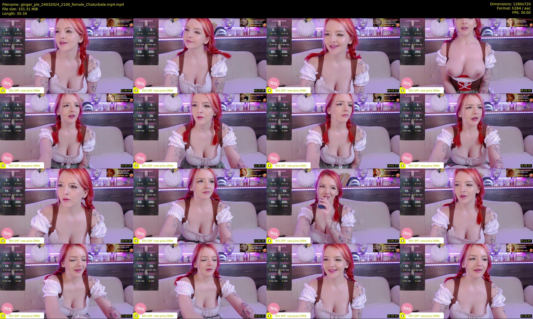 ginger_pie — 36 minute Chaturbate female cam show recording, 720p, Mar 24, 2024