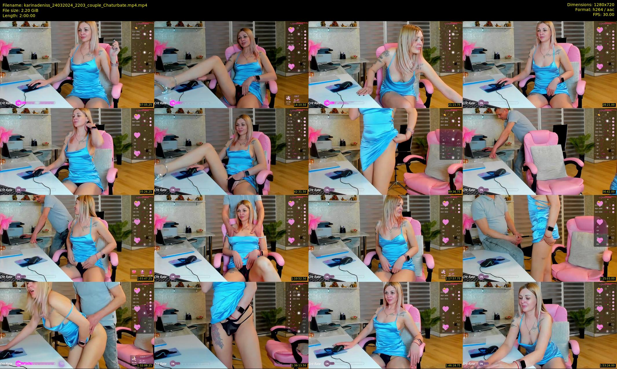 karinadeniss — 120 minute Chaturbate couple cam show recording, 720p, Mar 24, 2024