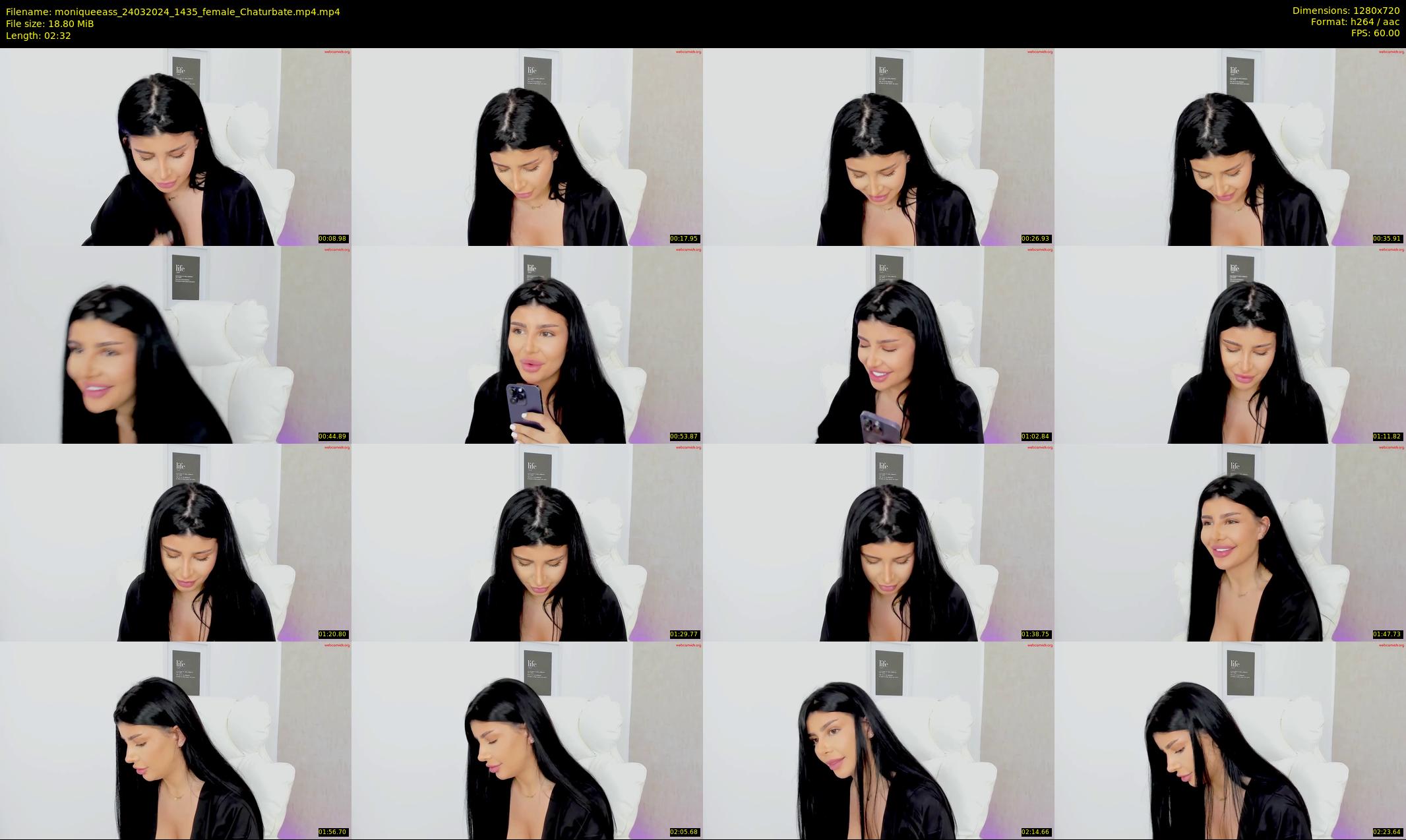 moniqueeass — 3 minute Chaturbate female cam show recording, 720p, Mar 24, 2024