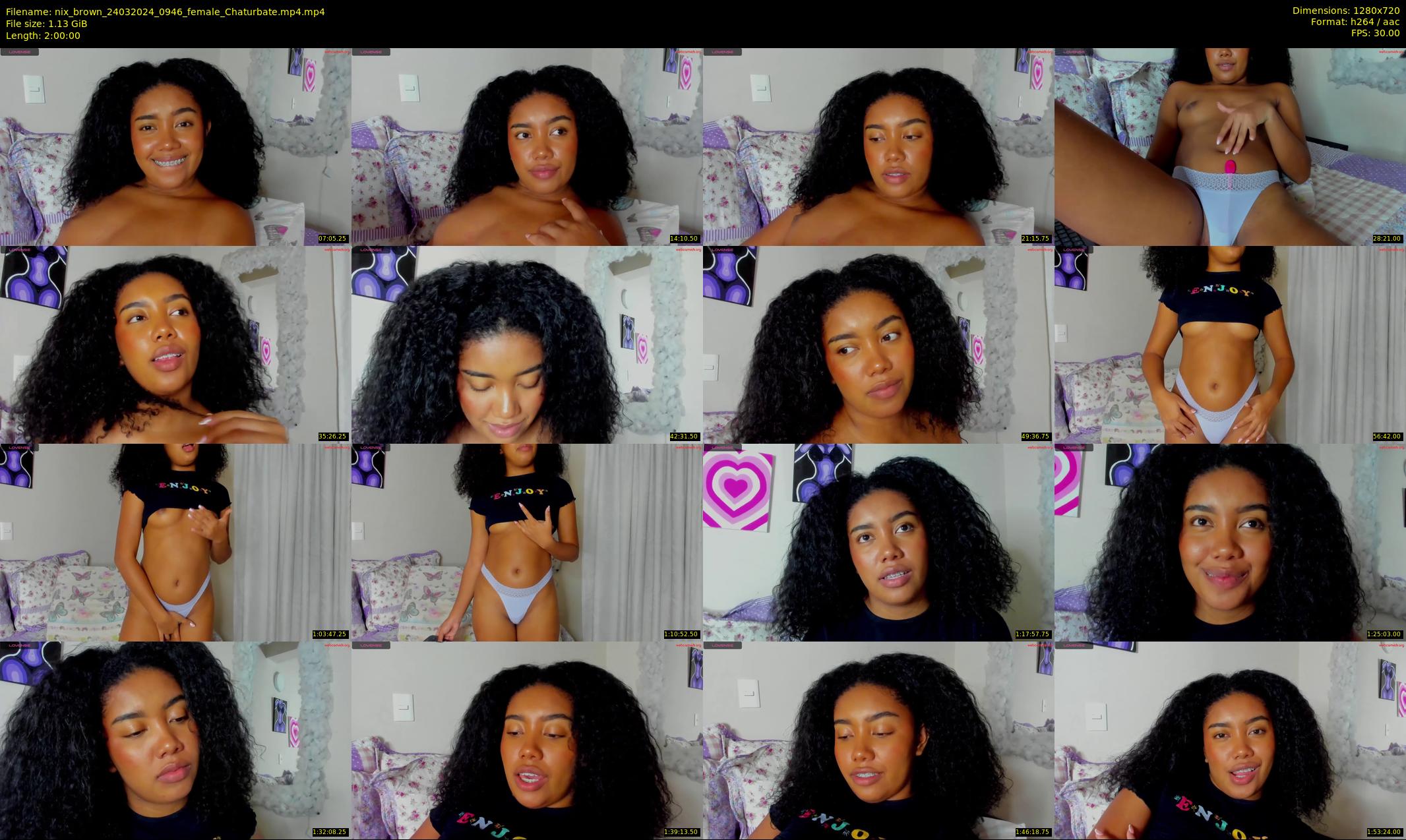 nix_brown — 120 minute Chaturbate female cam show recording, 720p, Mar 24, 2024