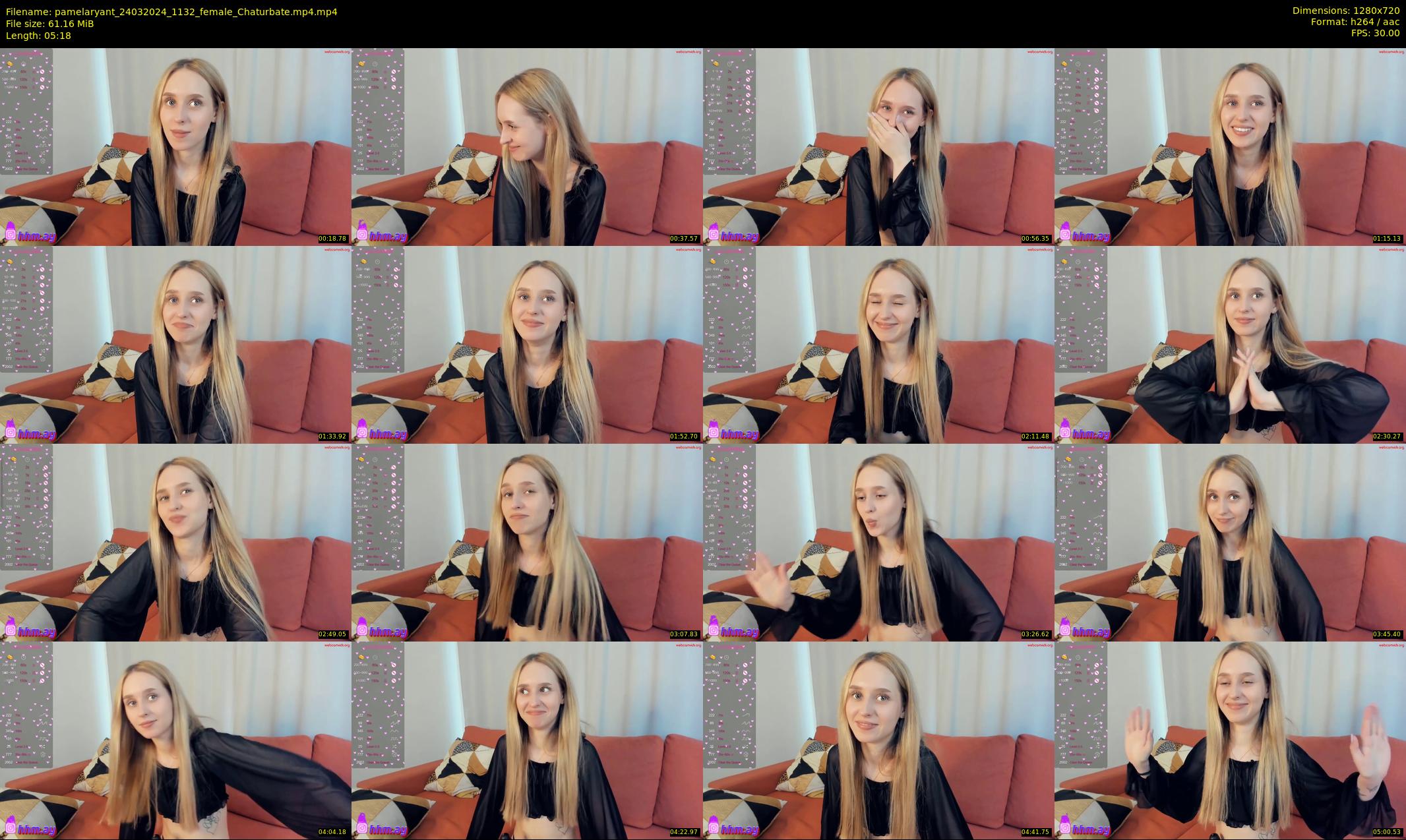 pamelaryant — 6 minute Chaturbate female cam show recording, 720p, Mar 24, 2024