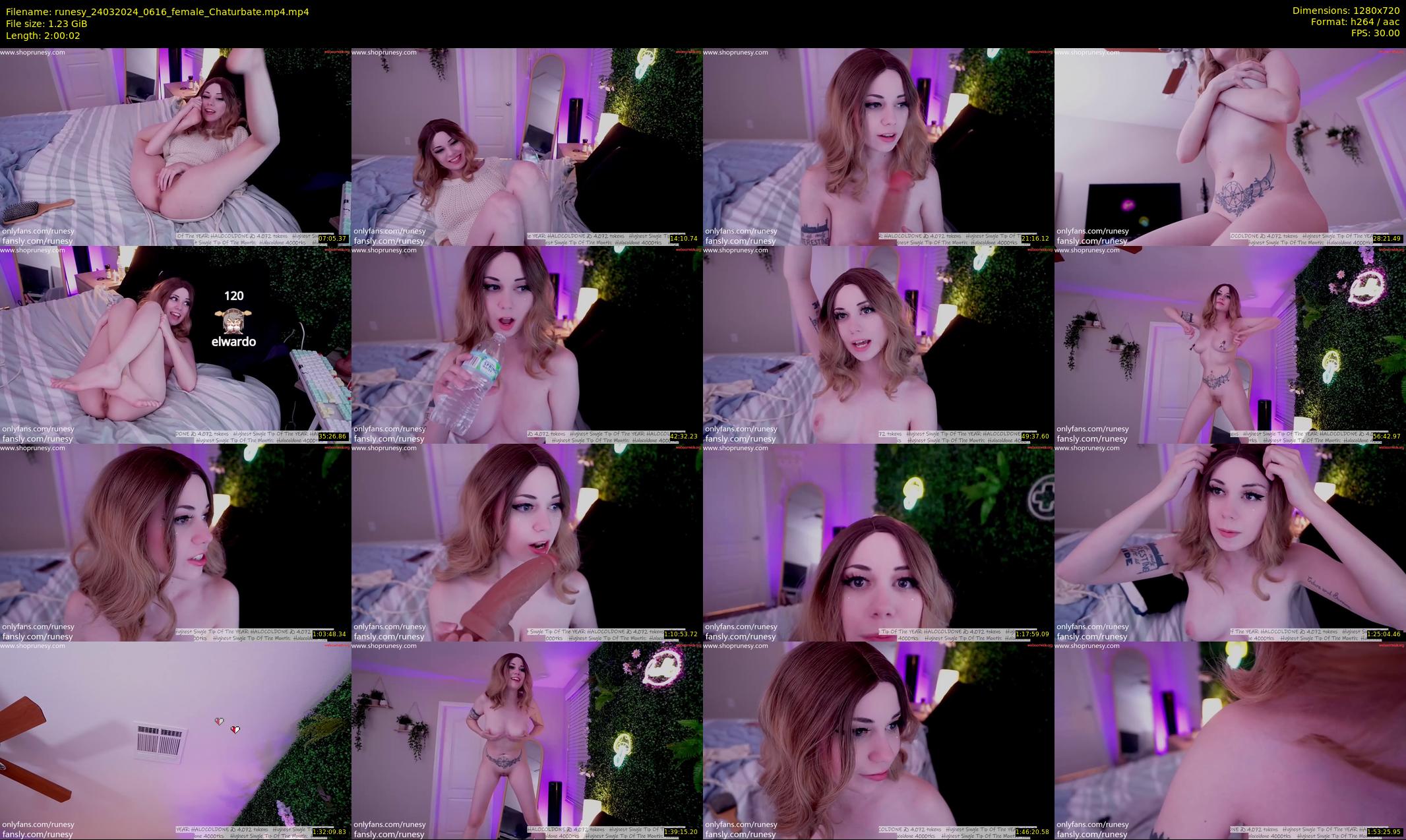 runesy — 121 minute Chaturbate female cam show recording, 720p, Mar 24, 2024