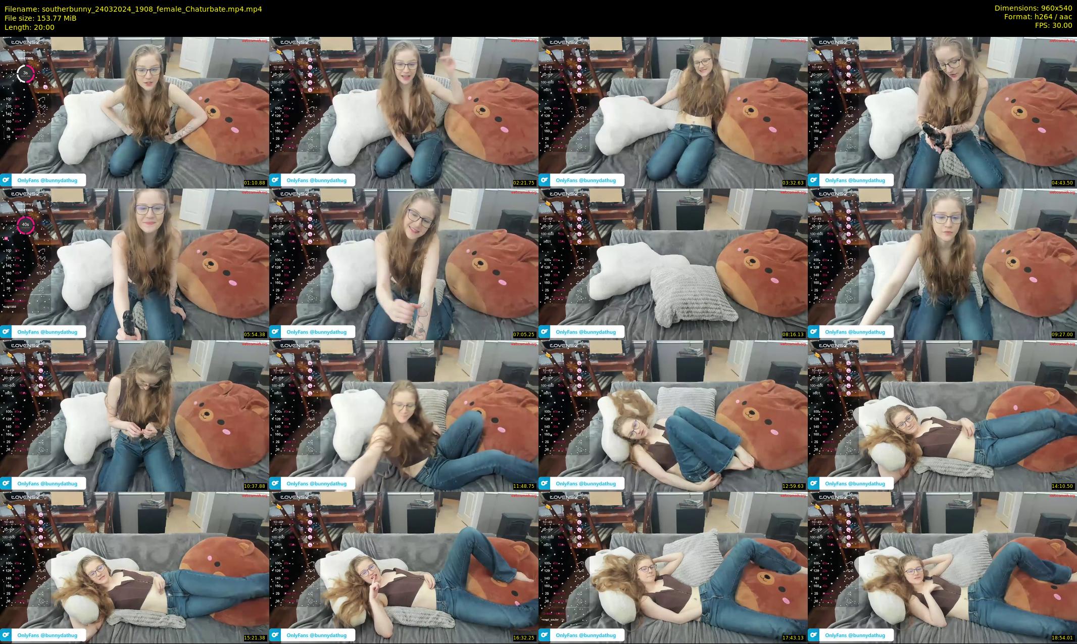 southerbunny — 20 minute Chaturbate female cam show recording, 480p, Mar 24, 2024