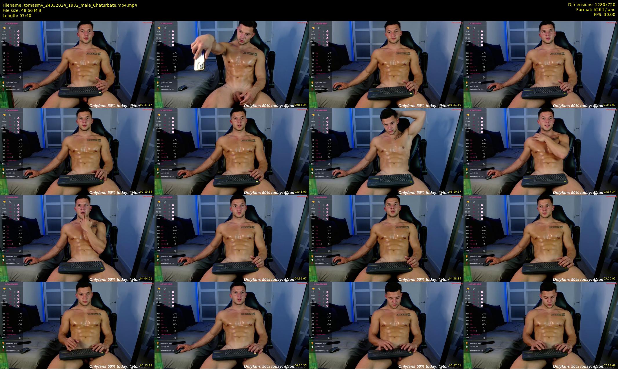 tomasmv — 8 minute Chaturbate male cam show recording, 720p, Mar 24, 2024