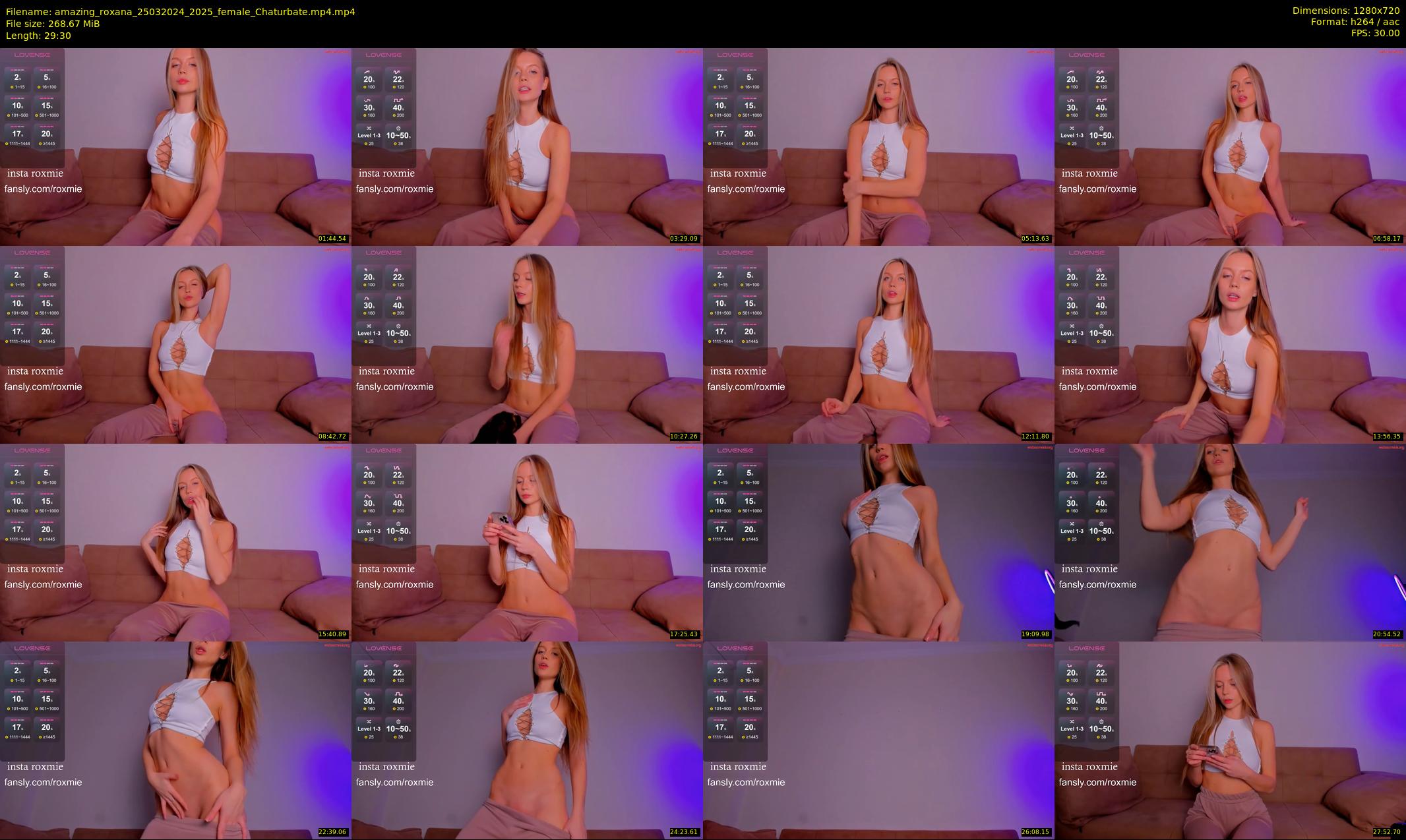 amazing_roxana — 30 minute Chaturbate female cam show recording, 720p, Mar 25, 2024