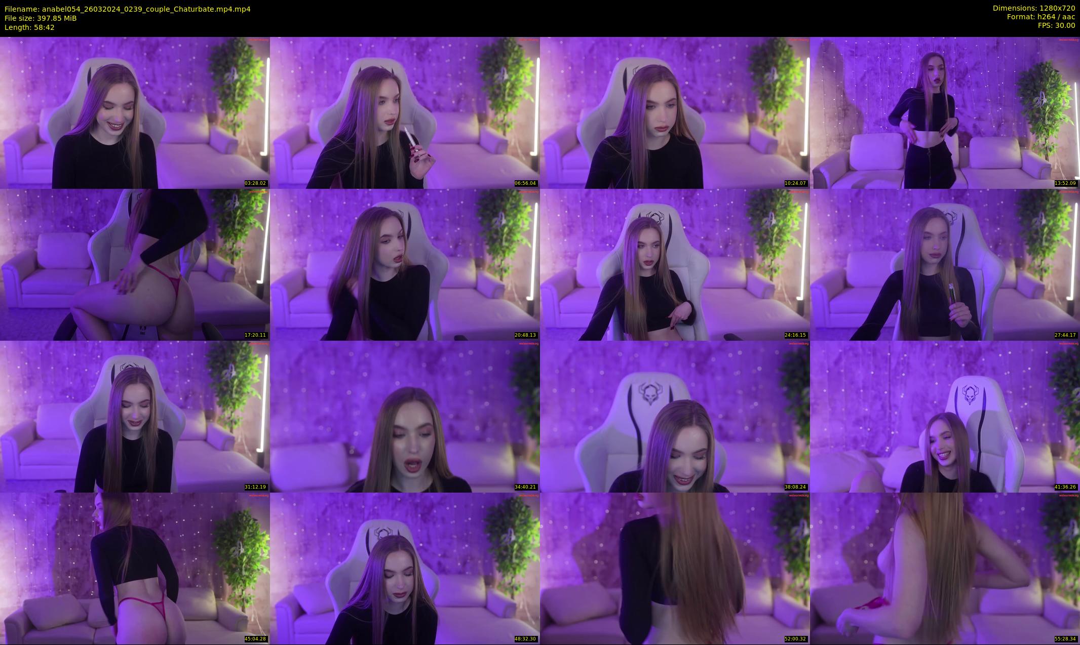 anabel054 — 59 minute Chaturbate female cam show recording, 720p, Mar 26, 2024