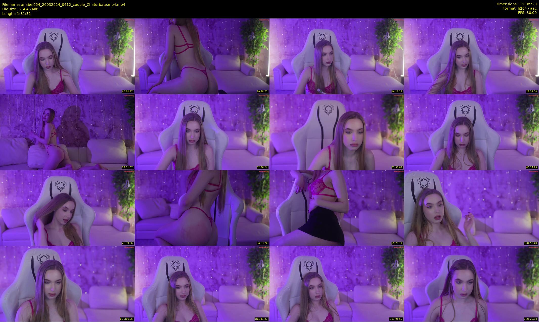 anabel054 — 92 minute Chaturbate female cam show recording, 720p, Mar 26, 2024