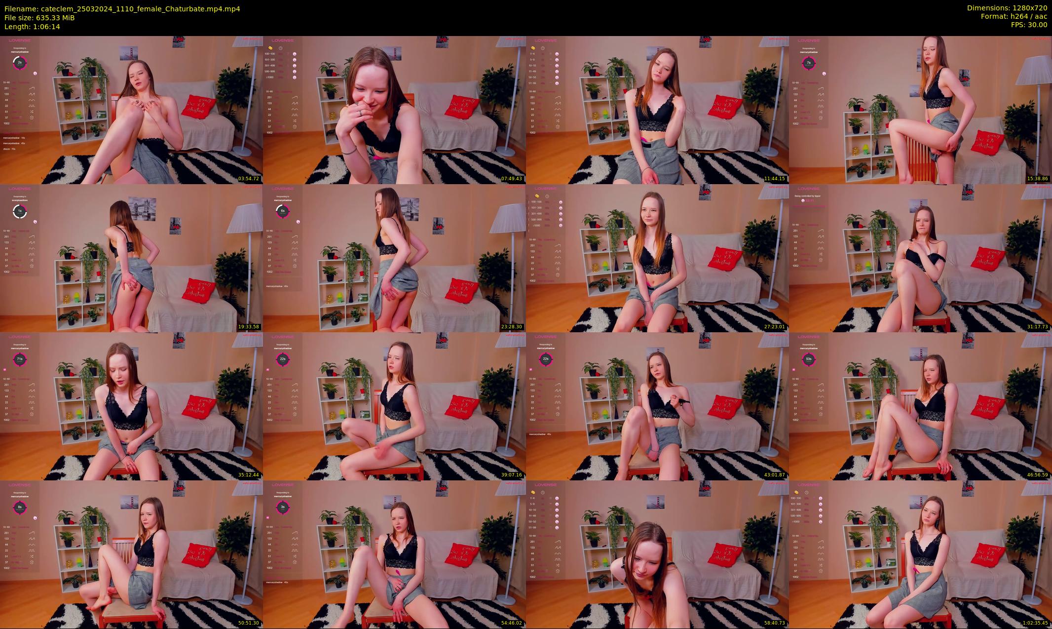 cateclem — 67 minute Chaturbate female cam show recording, 720p, Mar 25, 2024