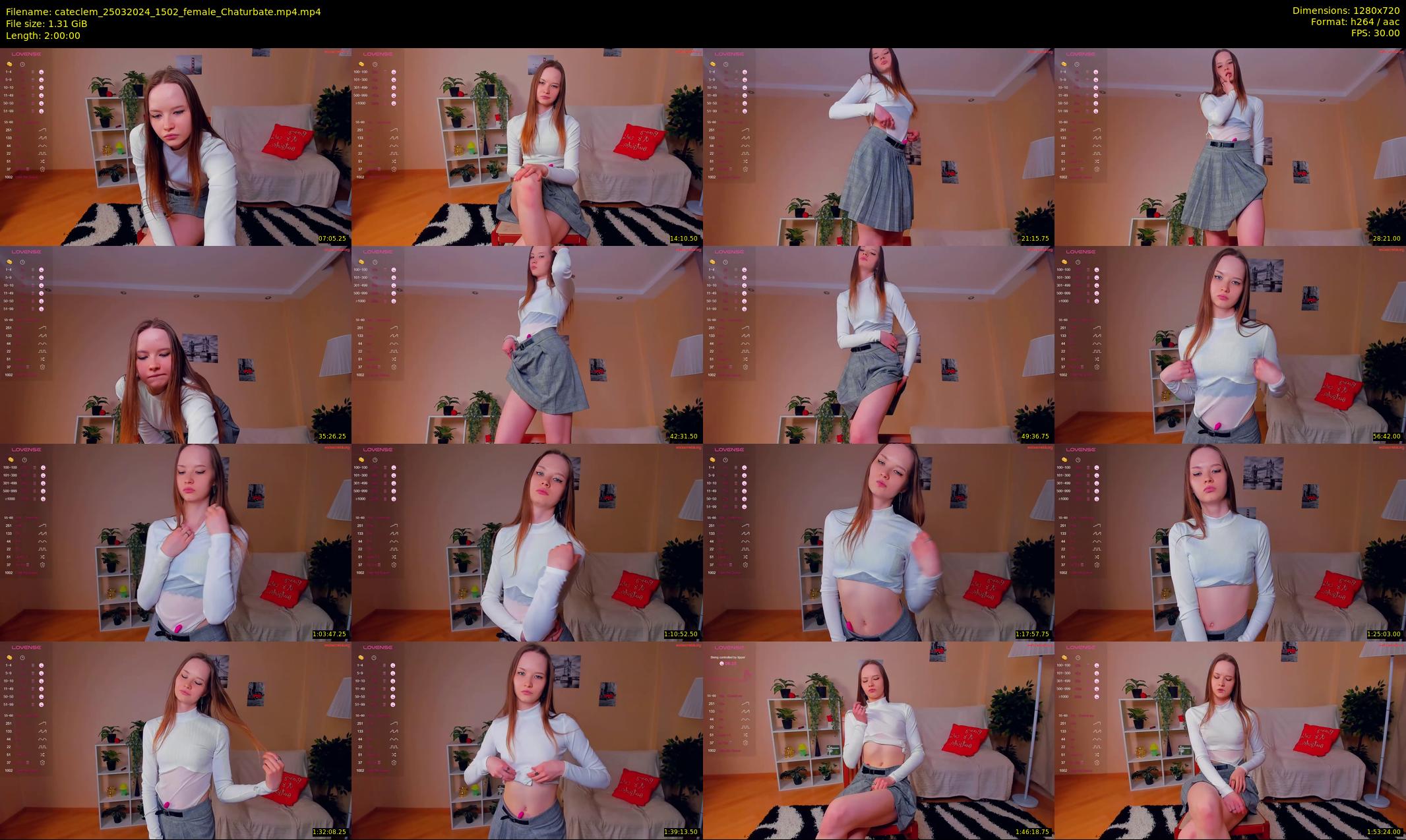 cateclem — 120 minute Chaturbate female cam show recording, 720p, Mar 25, 2024