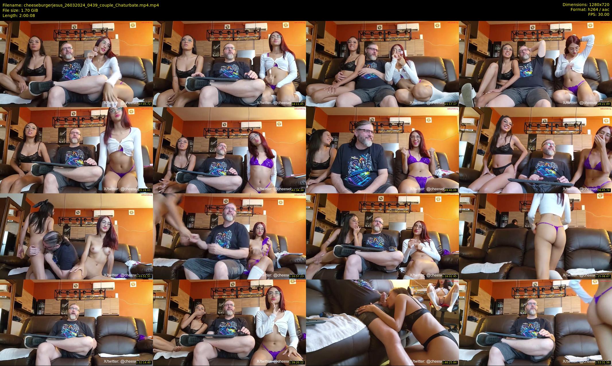 cheeseburgerjesus — 121 minute Chaturbate couple cam show recording, 720p, Mar 26, 2024
