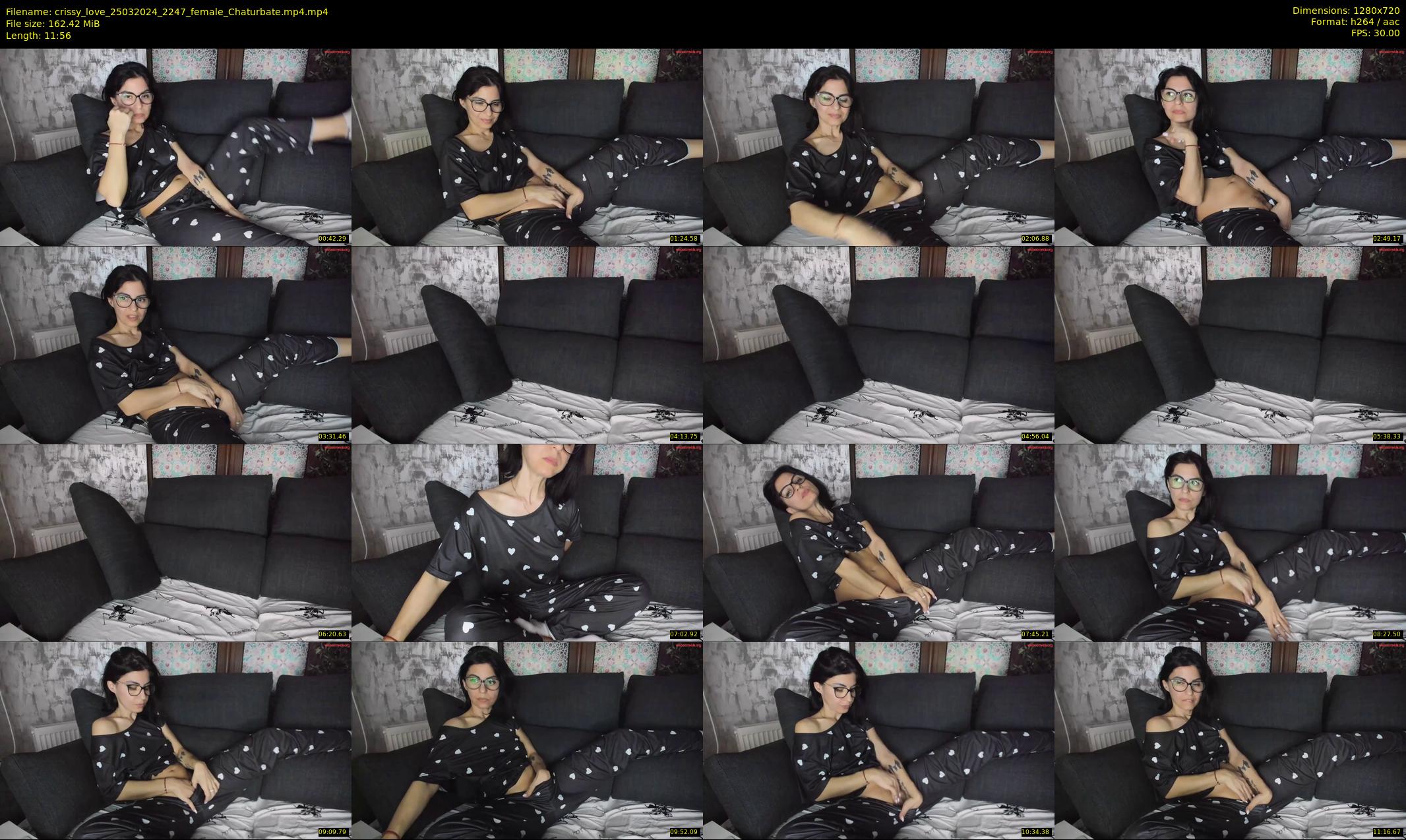 crissy_love — 12 minute Chaturbate female cam show recording, 720p, Mar 25, 2024
