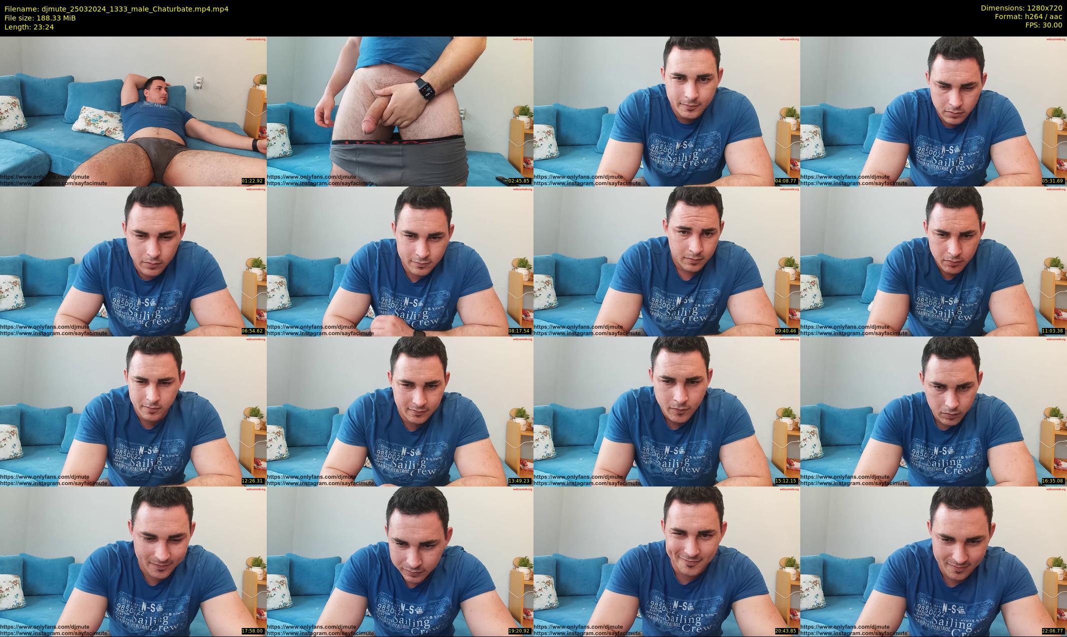 djmute — 24 minute Chaturbate male cam show recording, 720p, Mar 25, 2024