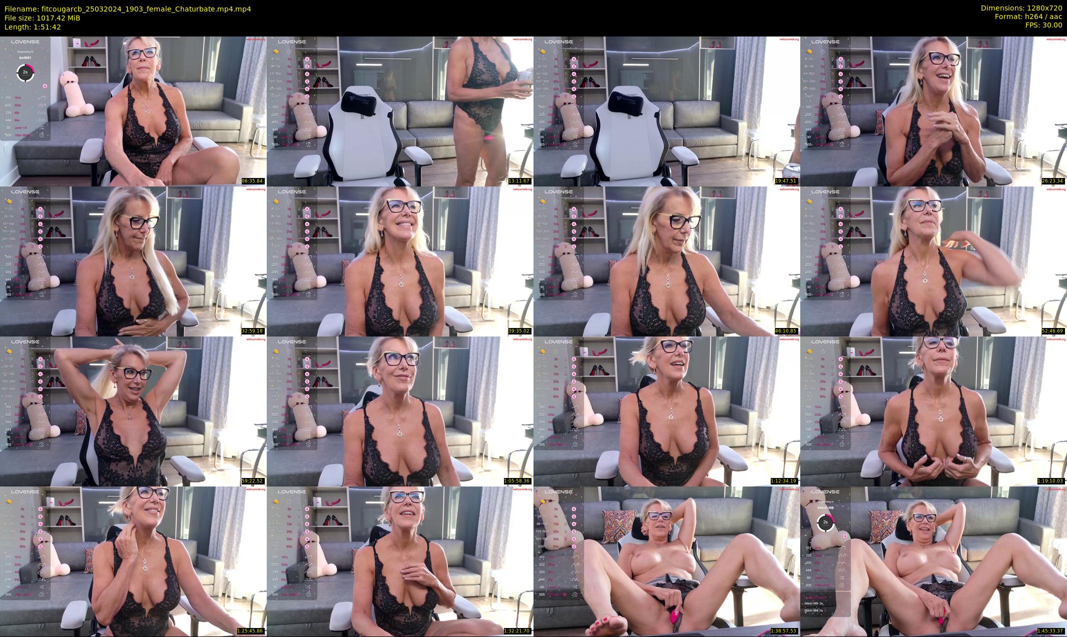 fitcougarcb — 112 minute Chaturbate female cam show recording, 720p, Mar 25, 2024