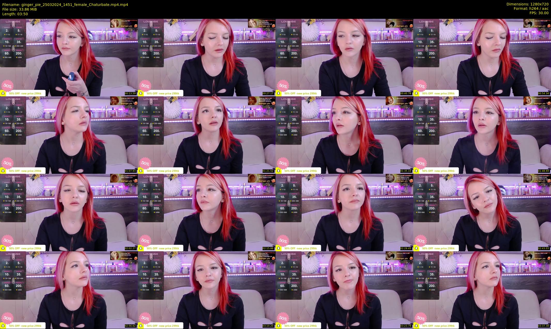 ginger_pie — 4 minute Chaturbate female cam show recording, 720p, Mar 25, 2024