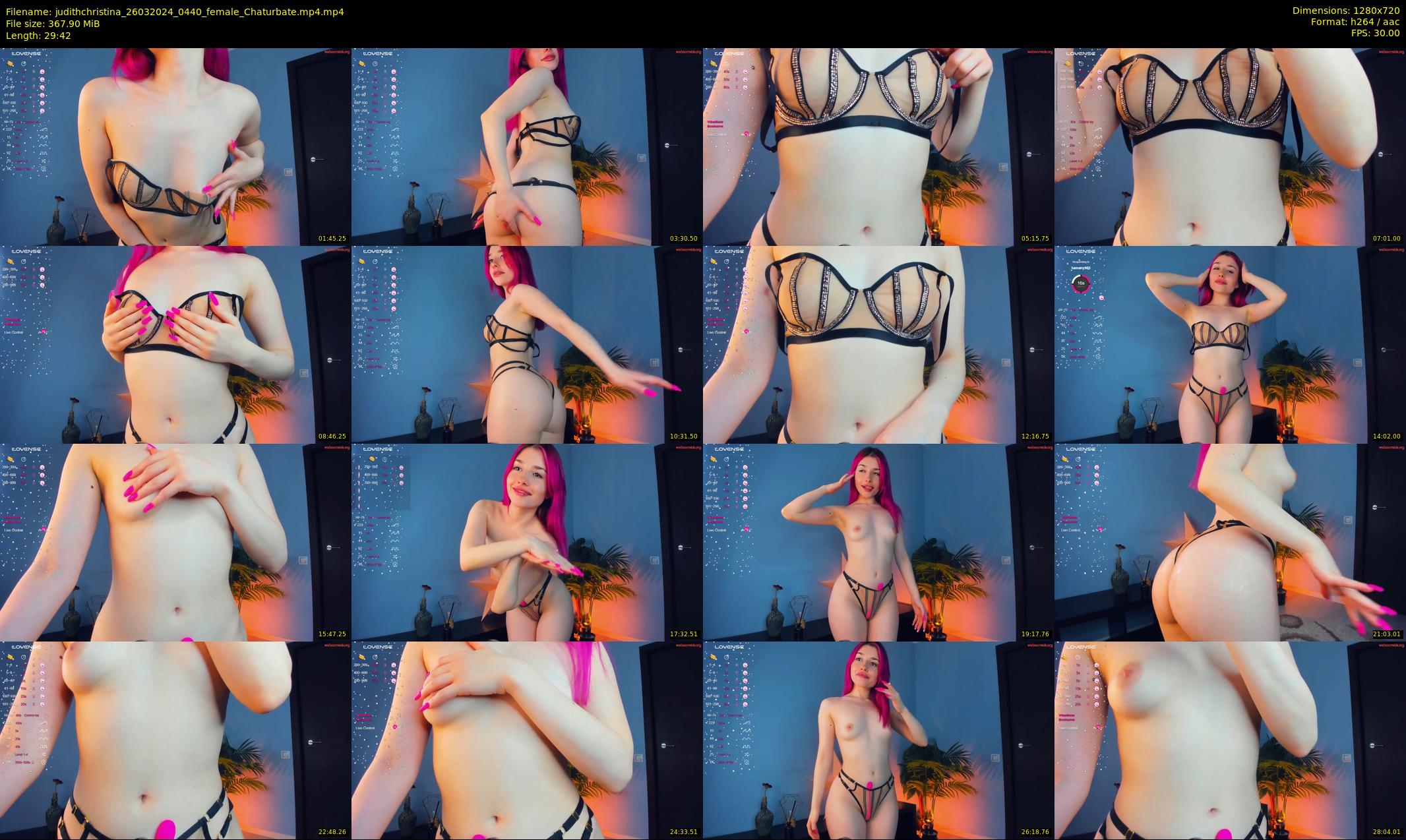 judithchristina — 30 minute Chaturbate female cam show recording, 720p, Mar 26, 2024