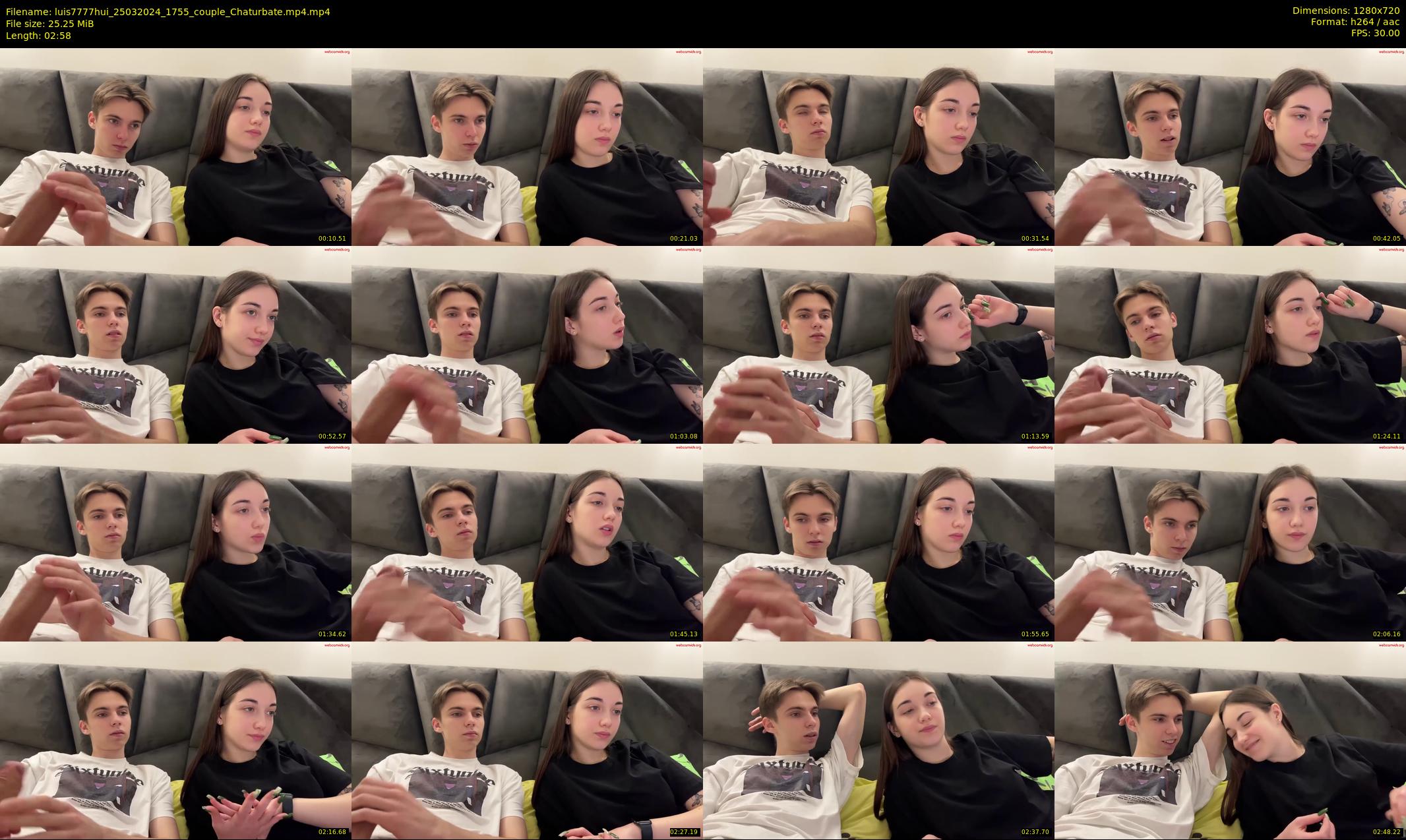 luis7777hui — 3 minute Chaturbate couple cam show recording, 720p, Mar 25, 2024