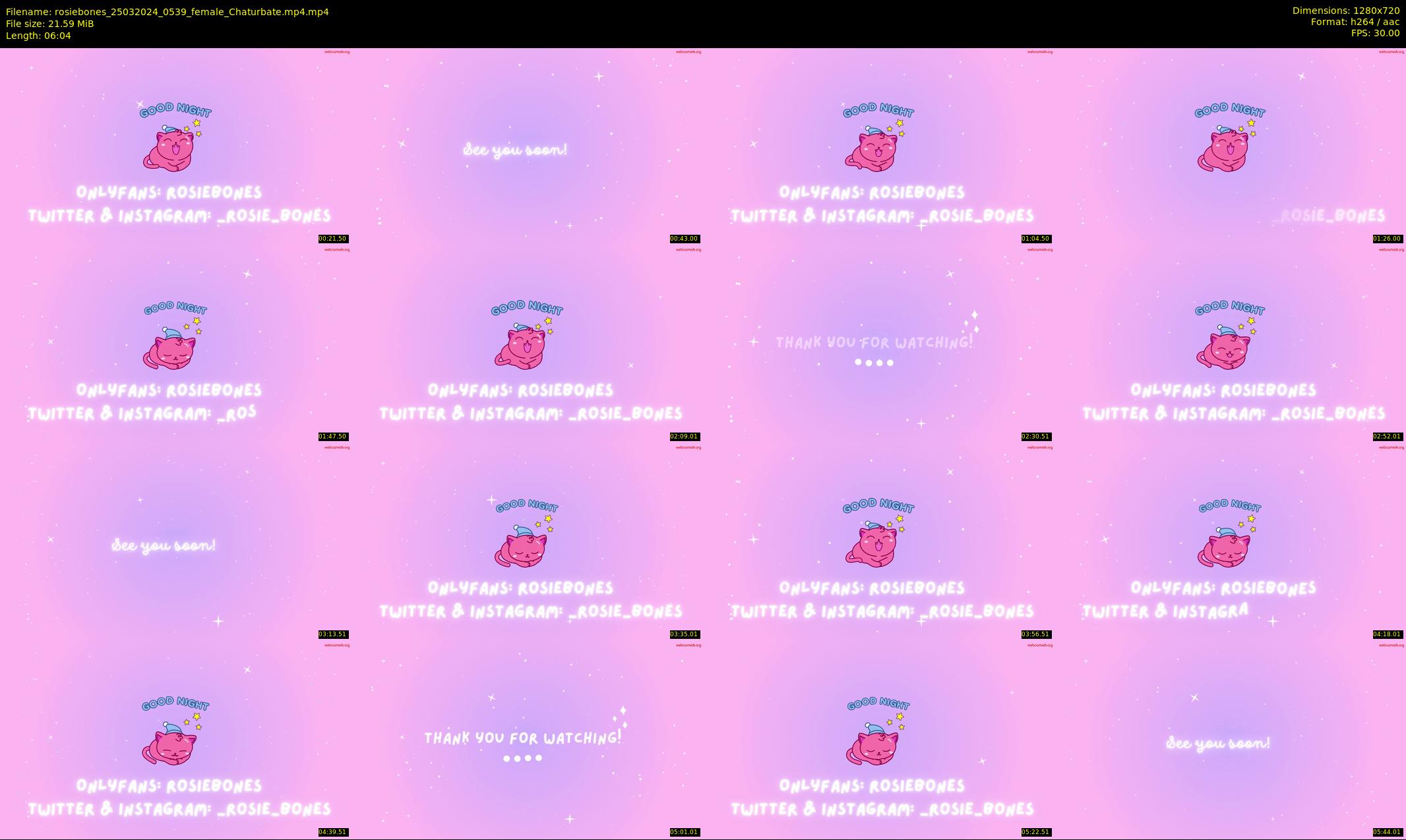 rosiebones — 7 minute Chaturbate female cam show recording, 720p, Mar 25, 2024