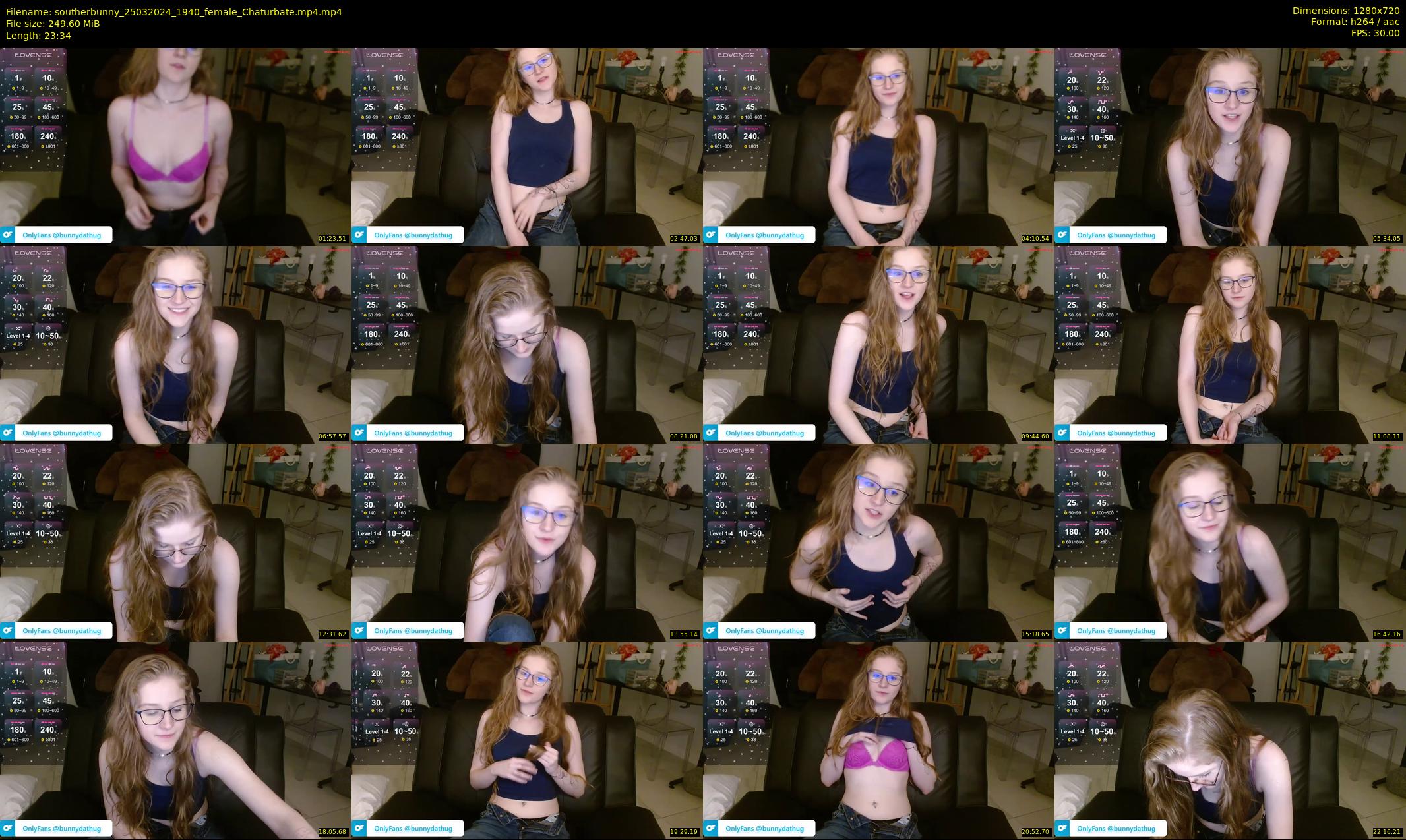 southerbunny — 24 minute Chaturbate female cam show recording, 720p, Mar 25, 2024