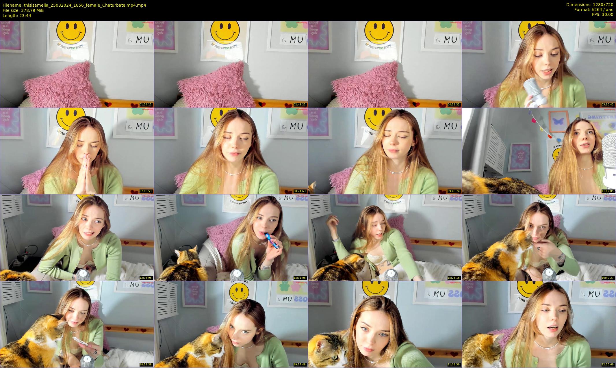 thisisamelia — 24 minute Chaturbate female cam show recording, 720p, Mar 25, 2024