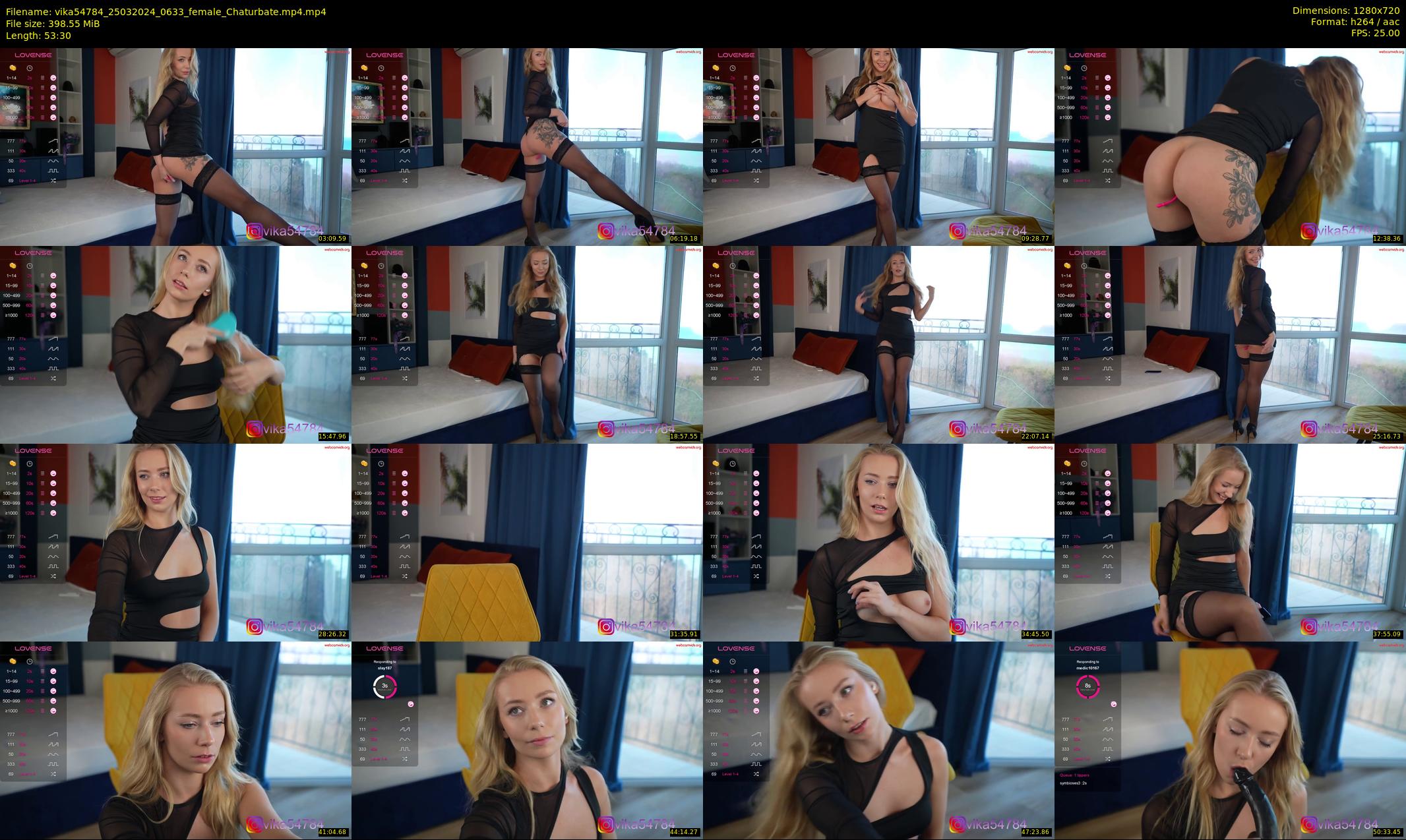 vika54784 — 54 minute Chaturbate female cam show recording, 720p, Mar 25, 2024