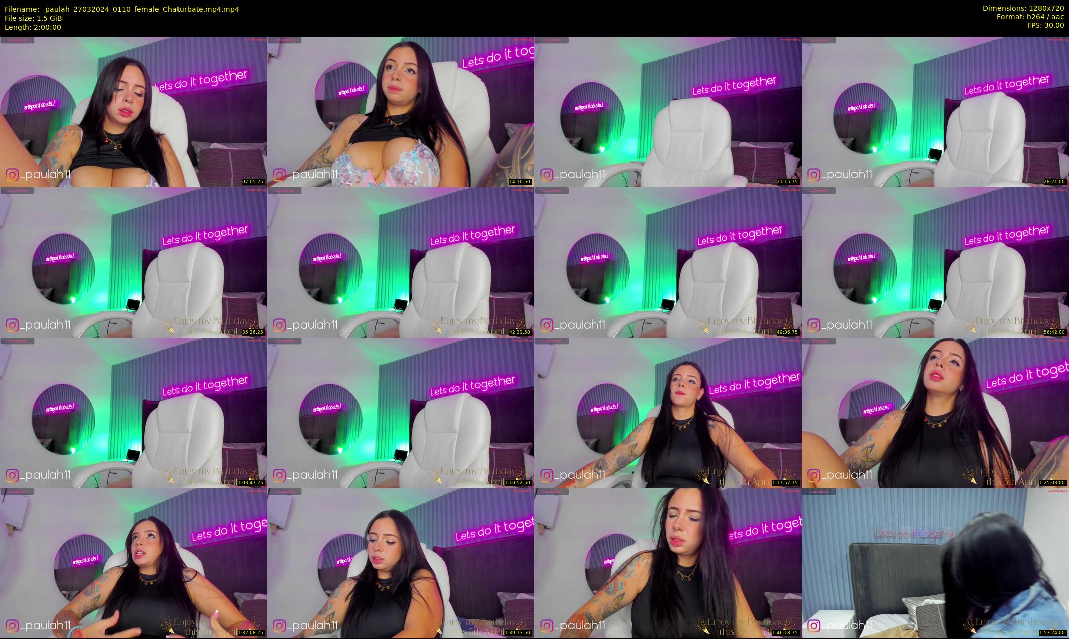 _paulah — 120 minute Chaturbate female cam show recording, 720p, Mar 27, 2024