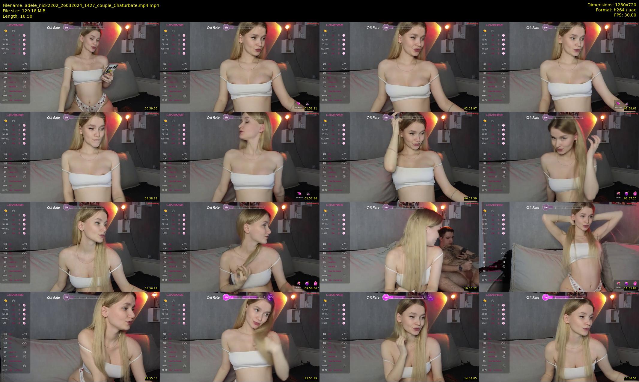 adele_nick2202 — 17 minute Chaturbate couple cam show recording, 720p, Mar 26, 2024