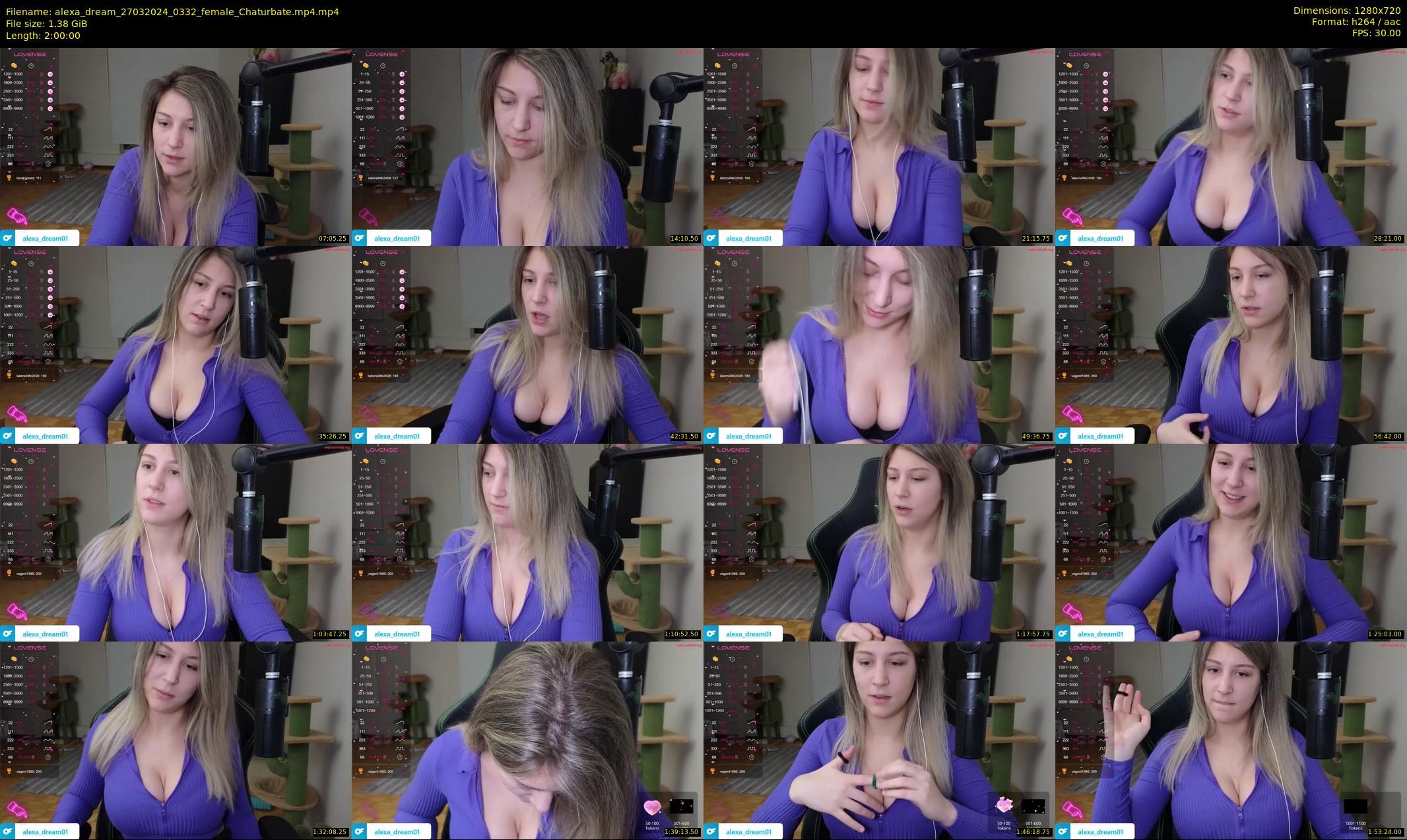 alexa_dream — 120 minute Chaturbate female cam show recording, 720p, Mar 27, 2024