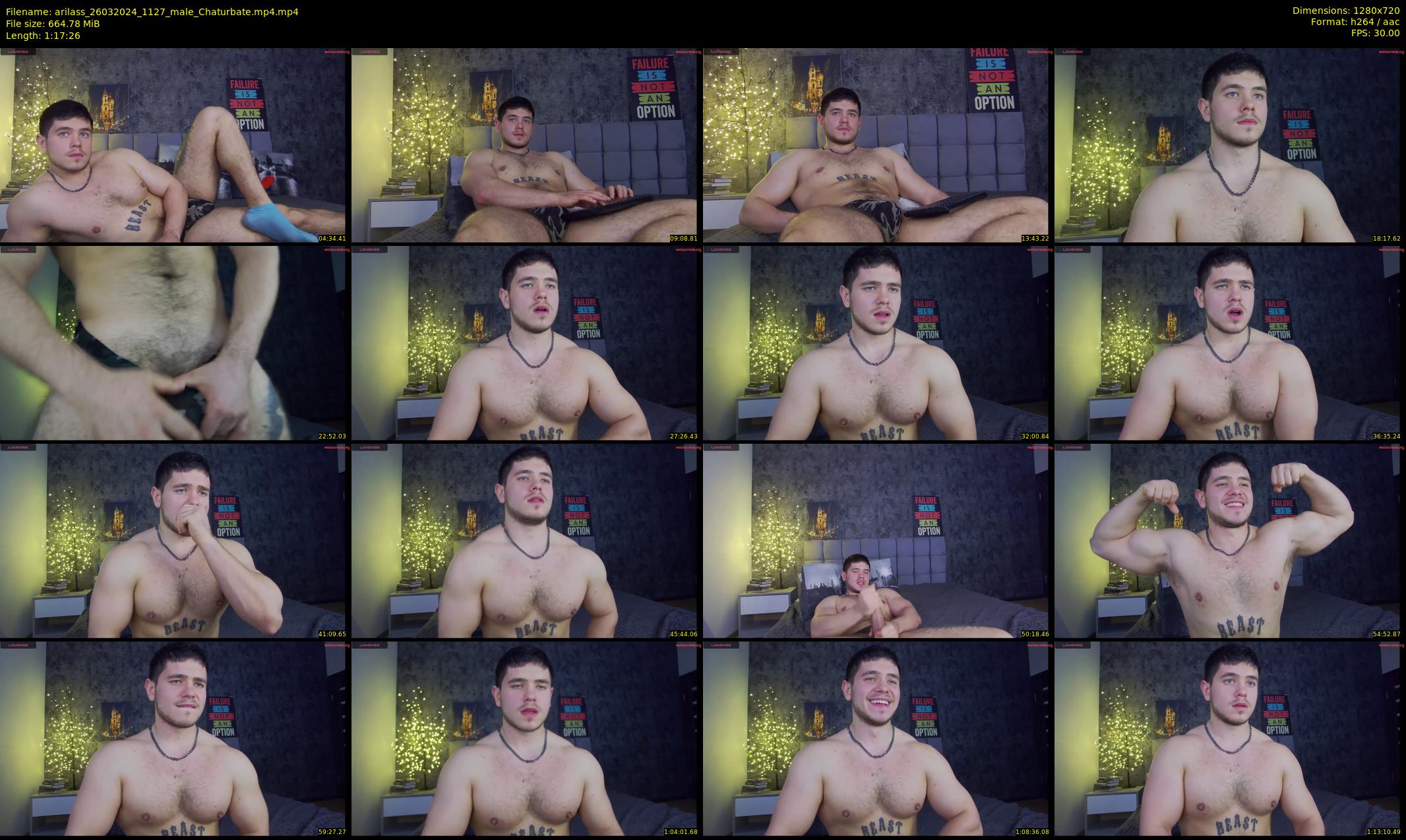 arilass — 78 minute Chaturbate male cam show recording, 720p, Mar 26, 2024