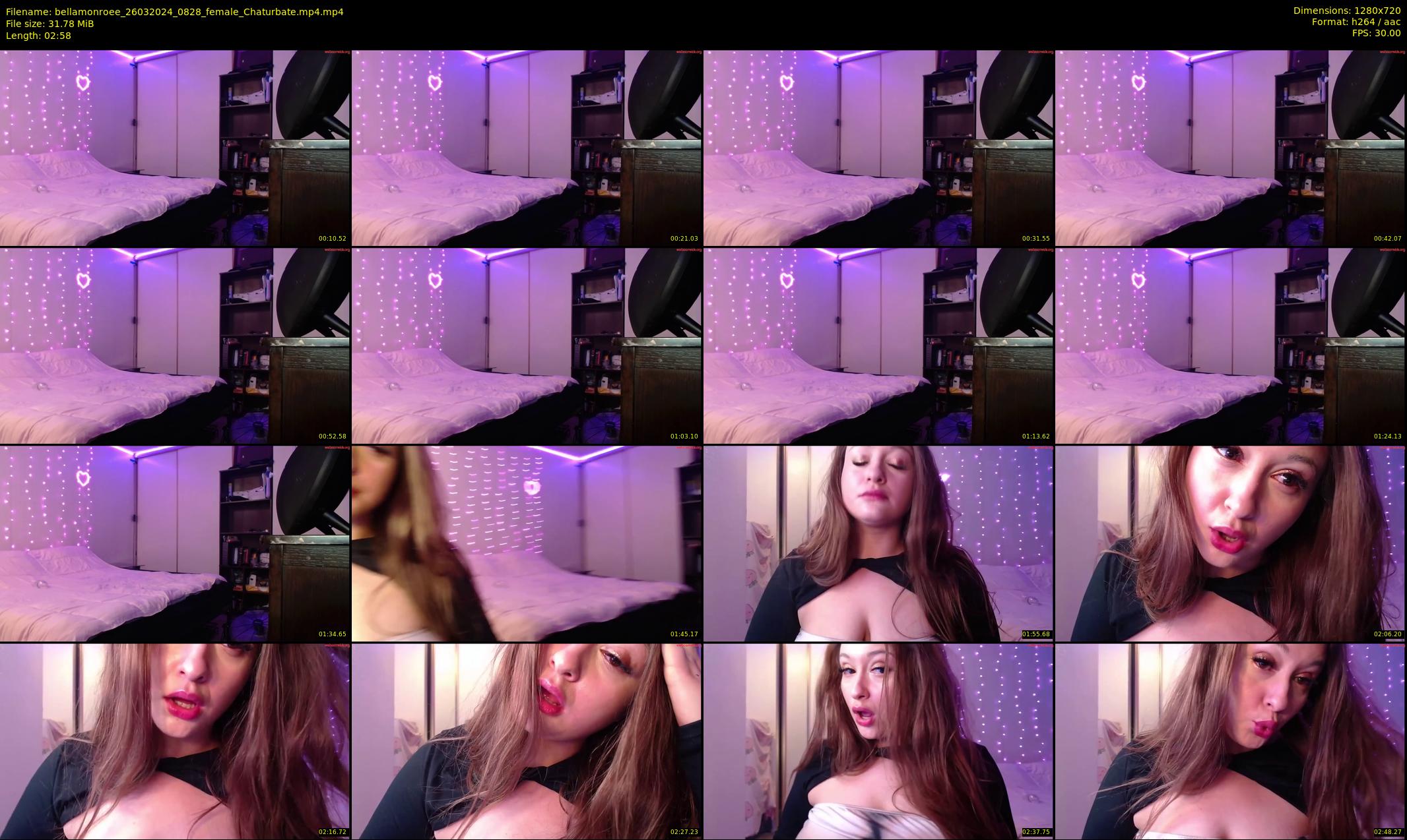 bellamonroee — 3 minute Chaturbate female cam show recording, 720p, Mar 26, 2024