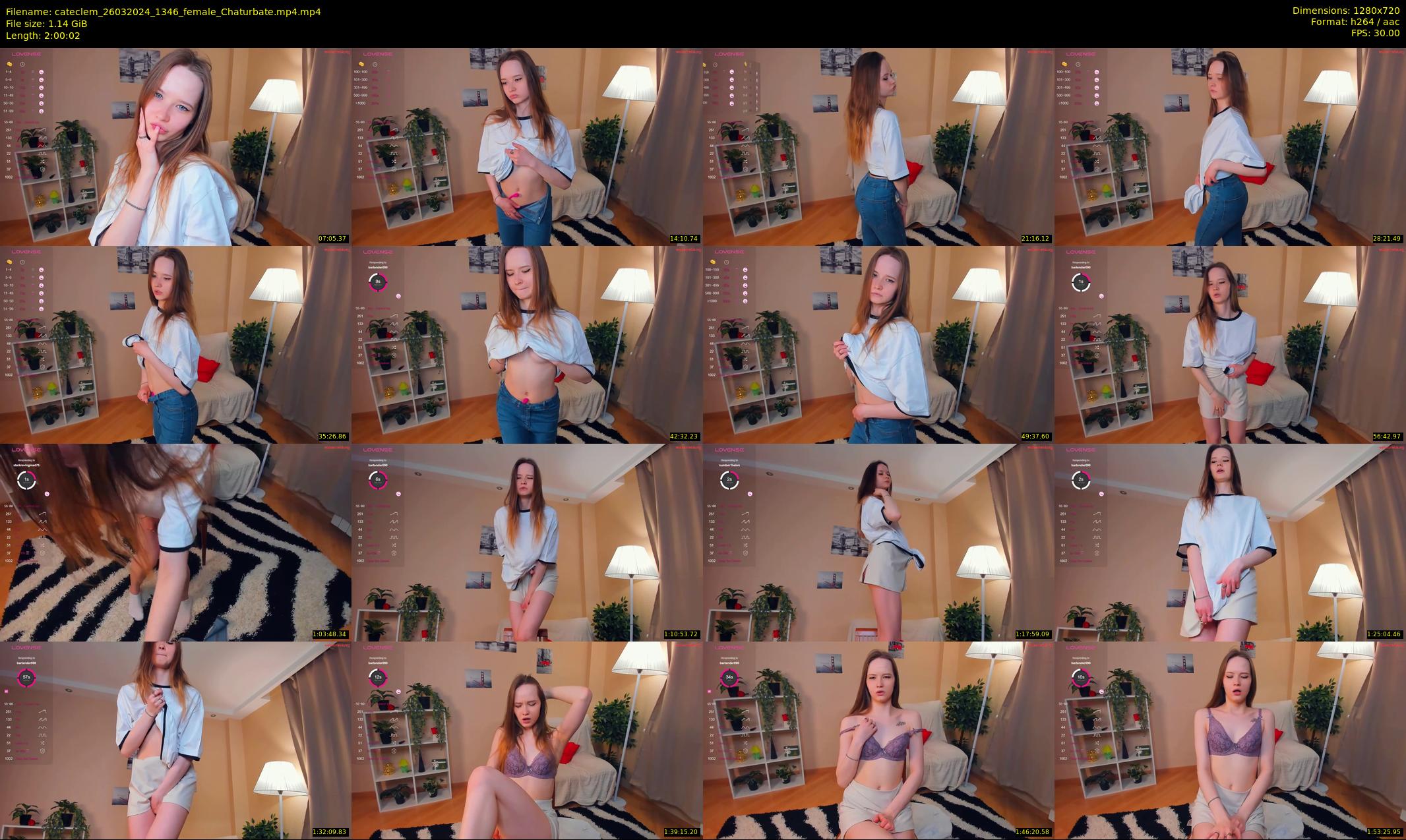 cateclem — 121 minute Chaturbate female cam show recording, 720p, Mar 26, 2024