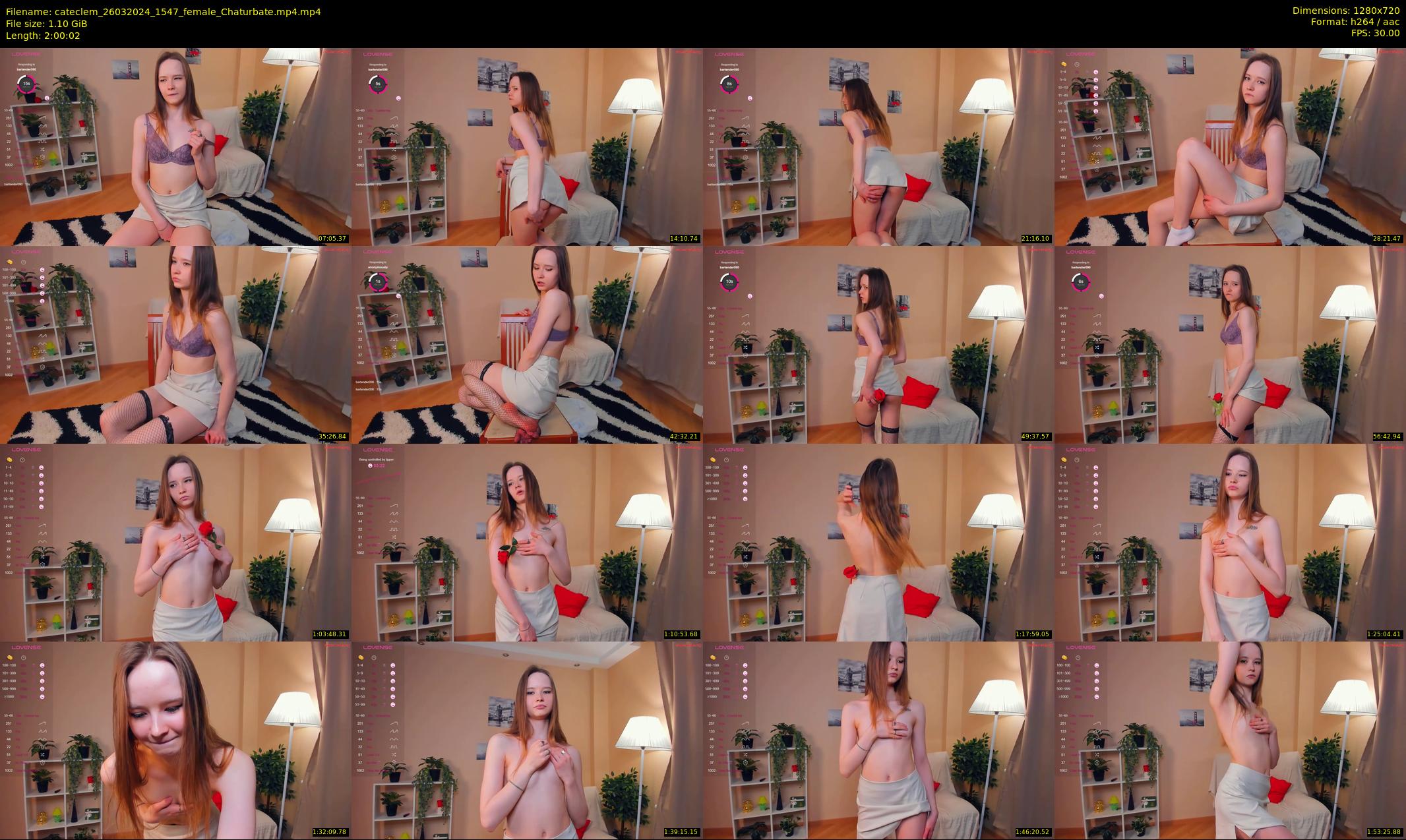 cateclem — 121 minute Chaturbate female cam show recording, 720p, Mar 26, 2024