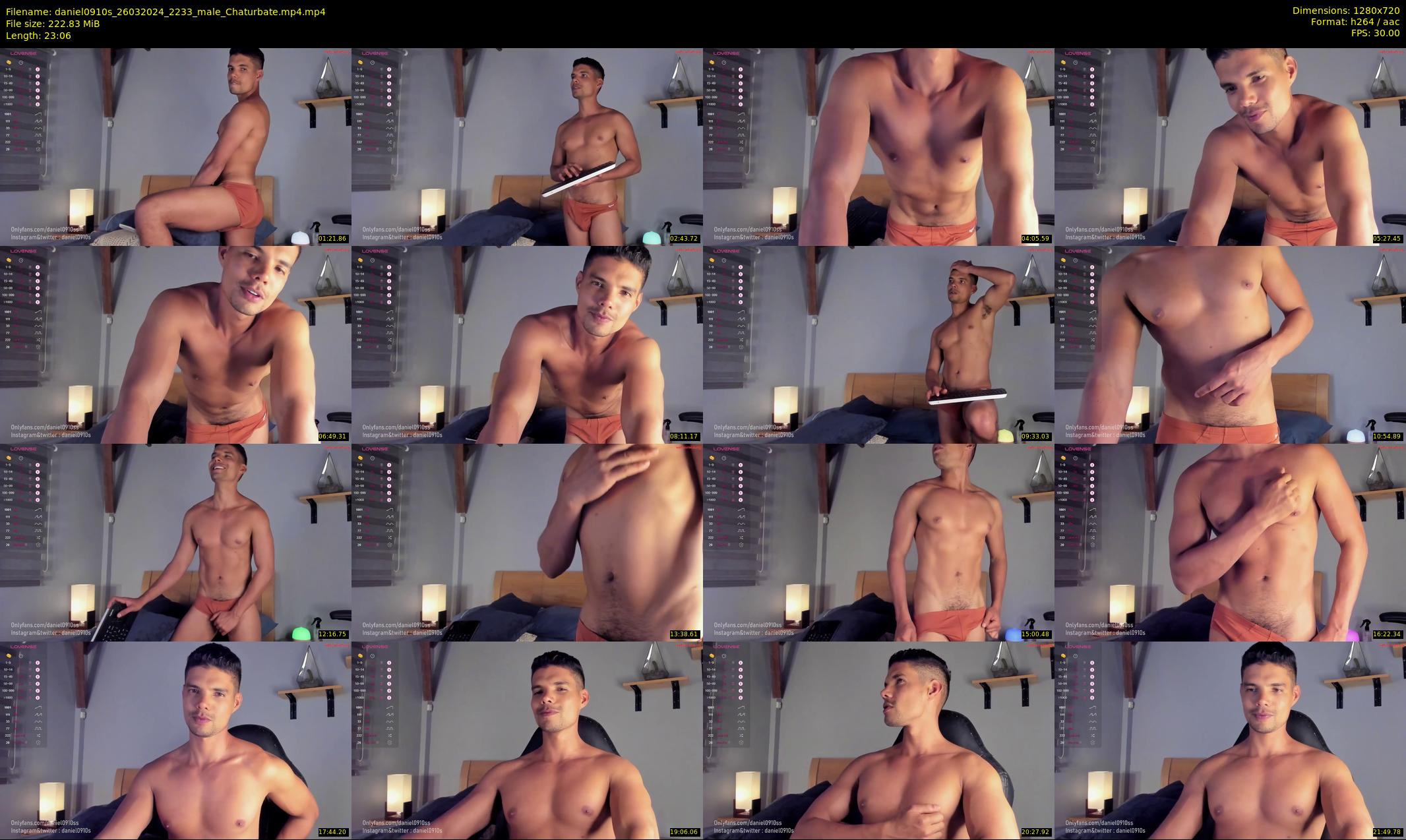 daniel0910s — 24 minute Chaturbate male cam show recording, 720p, Mar 26, 2024