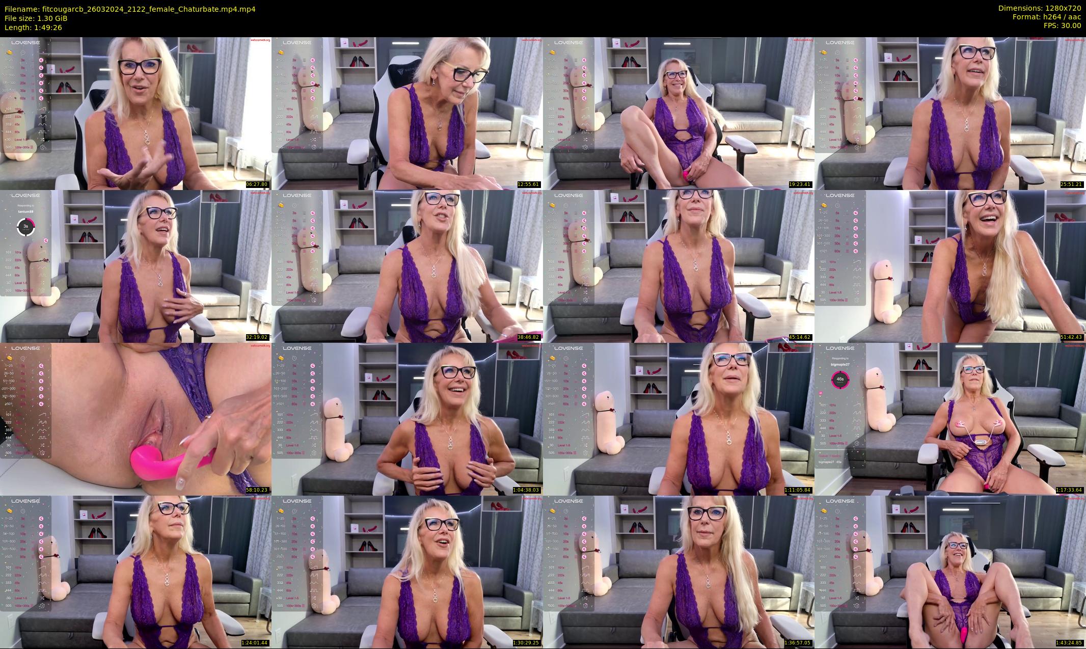 fitcougarcb — 110 minute Chaturbate female cam show recording, 720p, Mar 26, 2024