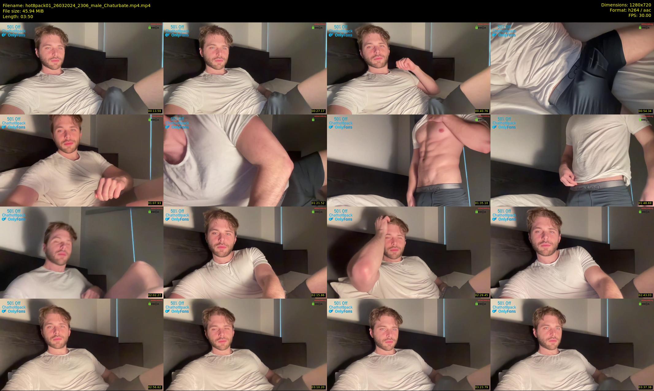 hot8pack01 — 4 minute Chaturbate male cam show recording, 720p, Mar 26, 2024