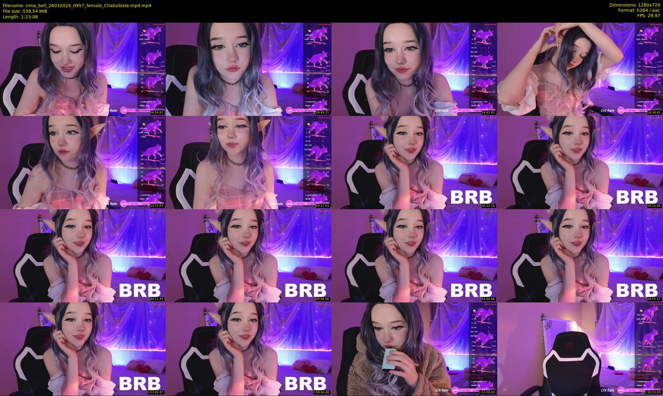 irma_bell — 84 minute Chaturbate female cam show recording, 720p, Mar 26, 2024