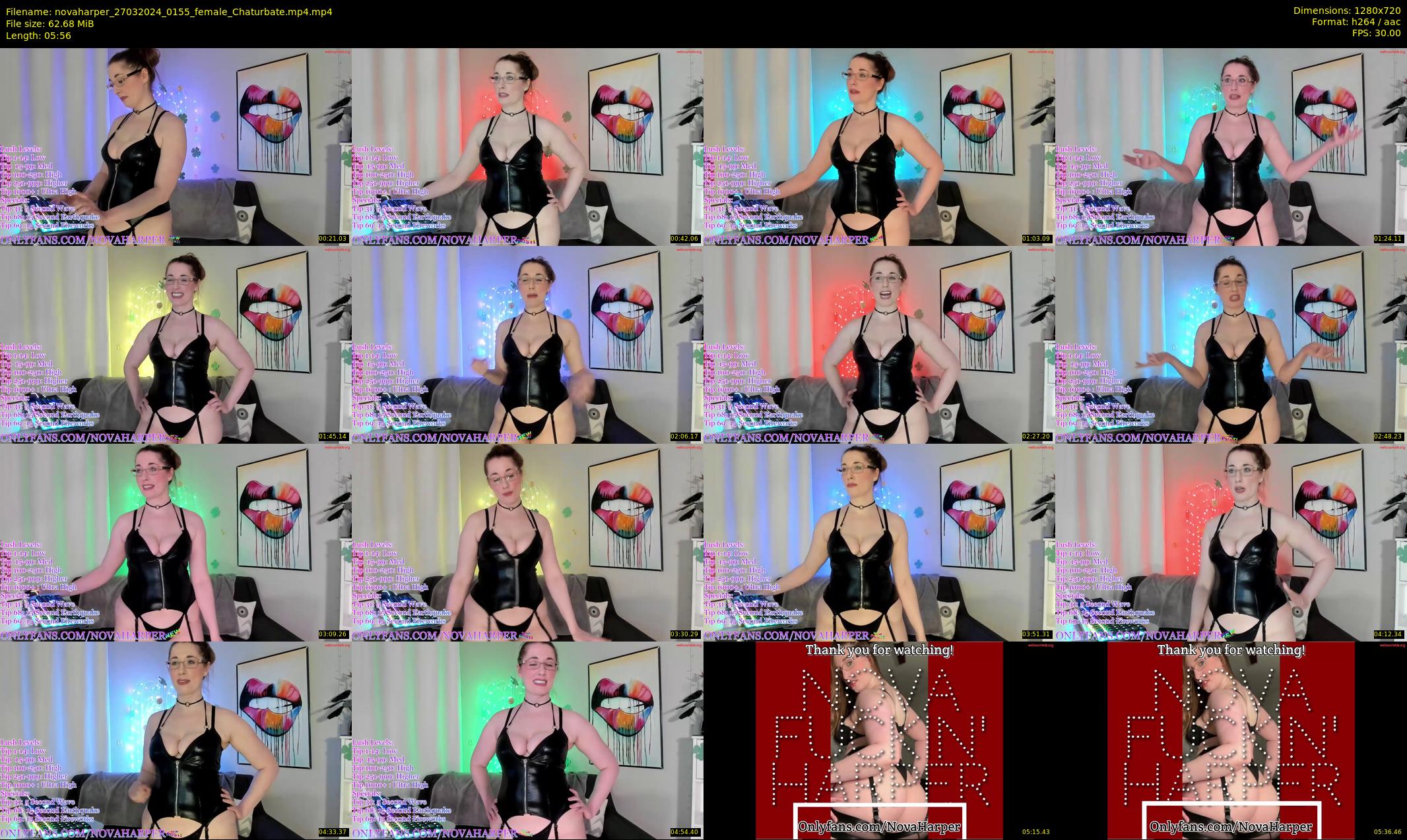 novaharper — 6 minute Chaturbate female cam show recording, 720p, Mar 27, 2024