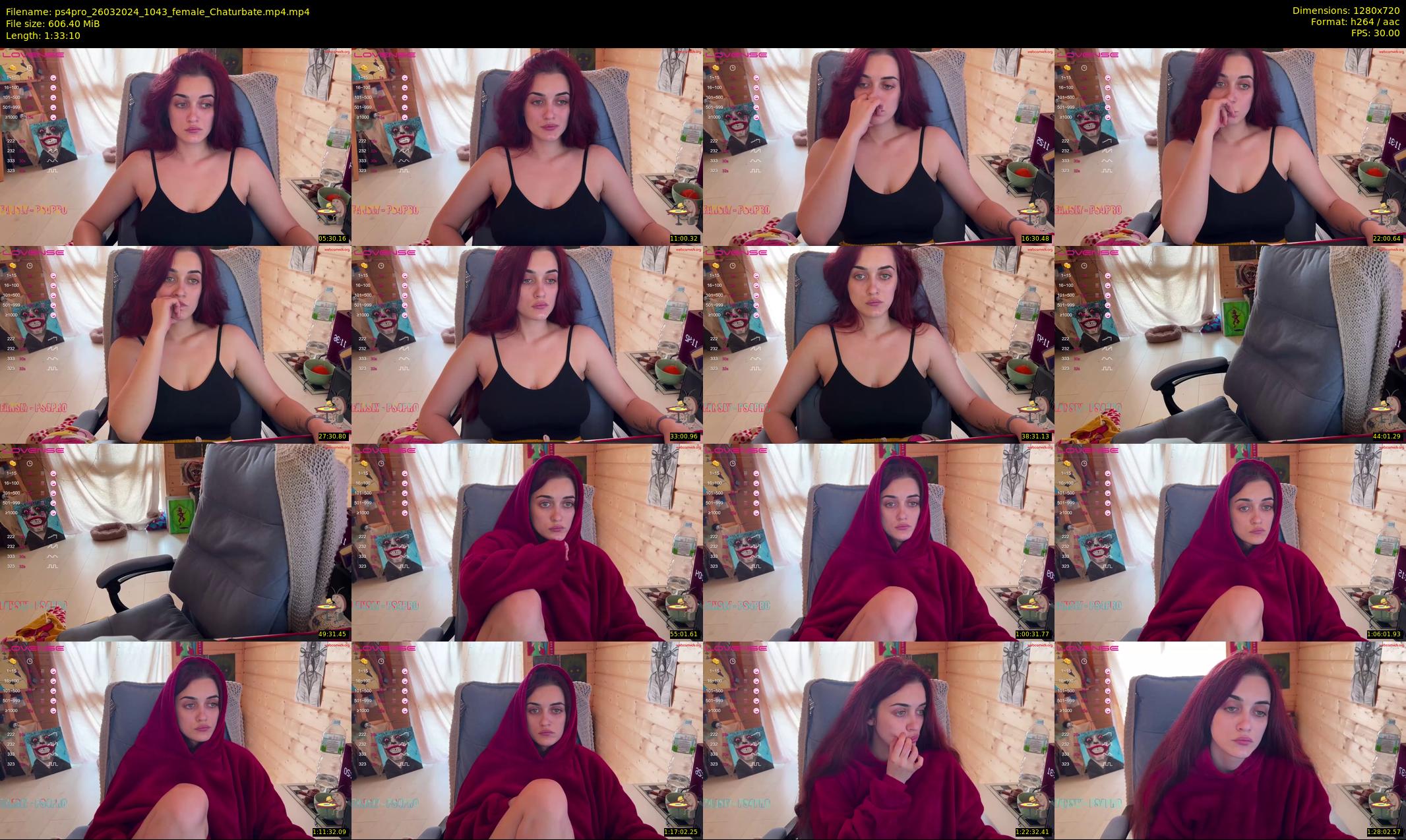 ps4pro — 94 minute Chaturbate female cam show recording, 720p, Mar 26, 2024