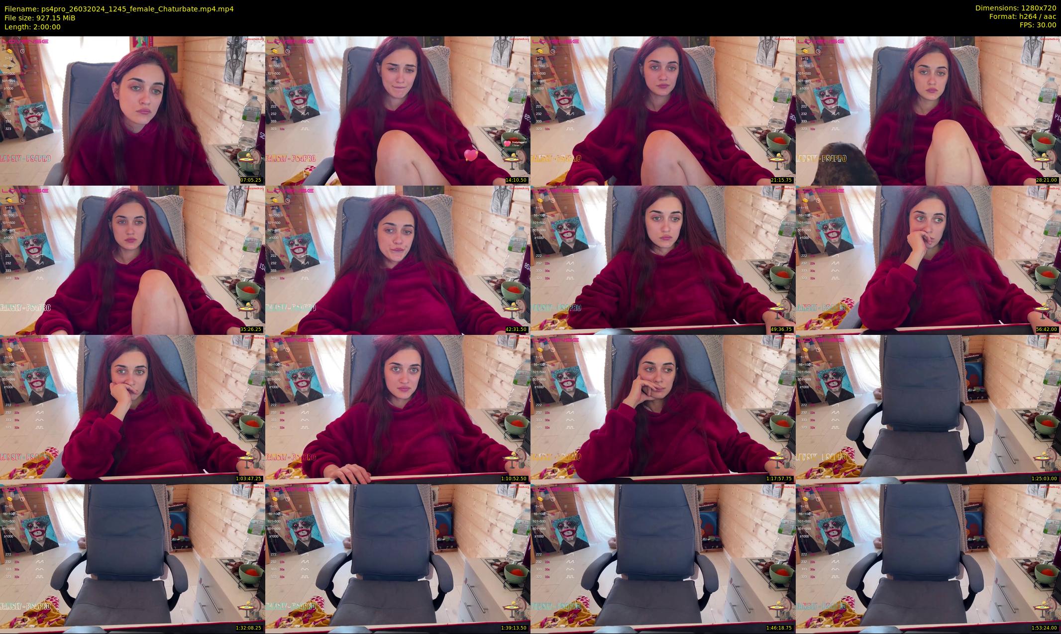 ps4pro — 120 minute Chaturbate female cam show recording, 720p, Mar 26, 2024