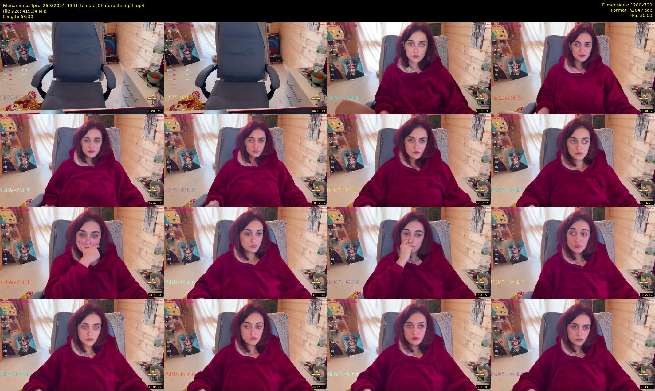 ps4pro — 54 minute Chaturbate female cam show recording, 720p, Mar 26, 2024